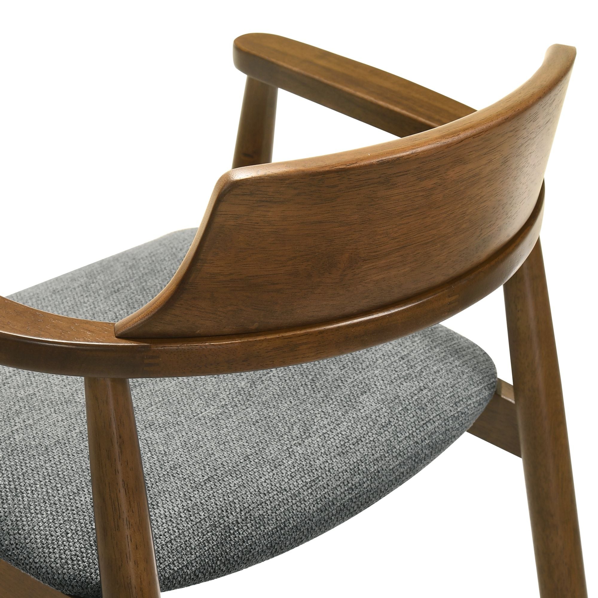 Emorie - Upholstered Solid Wood Dining Chair - Charcoal / Walnut