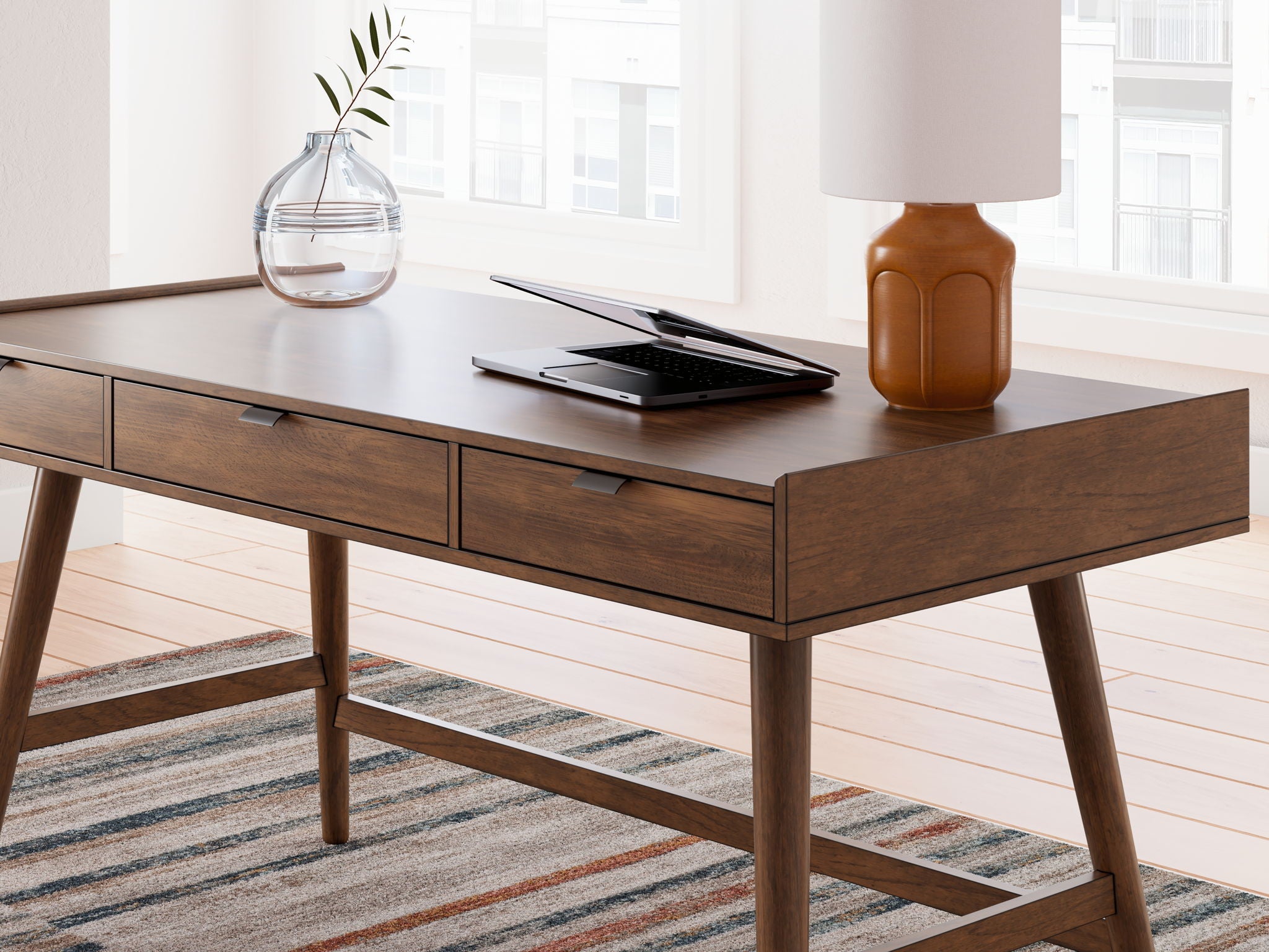Lyncott - Home Office Desk - Brown