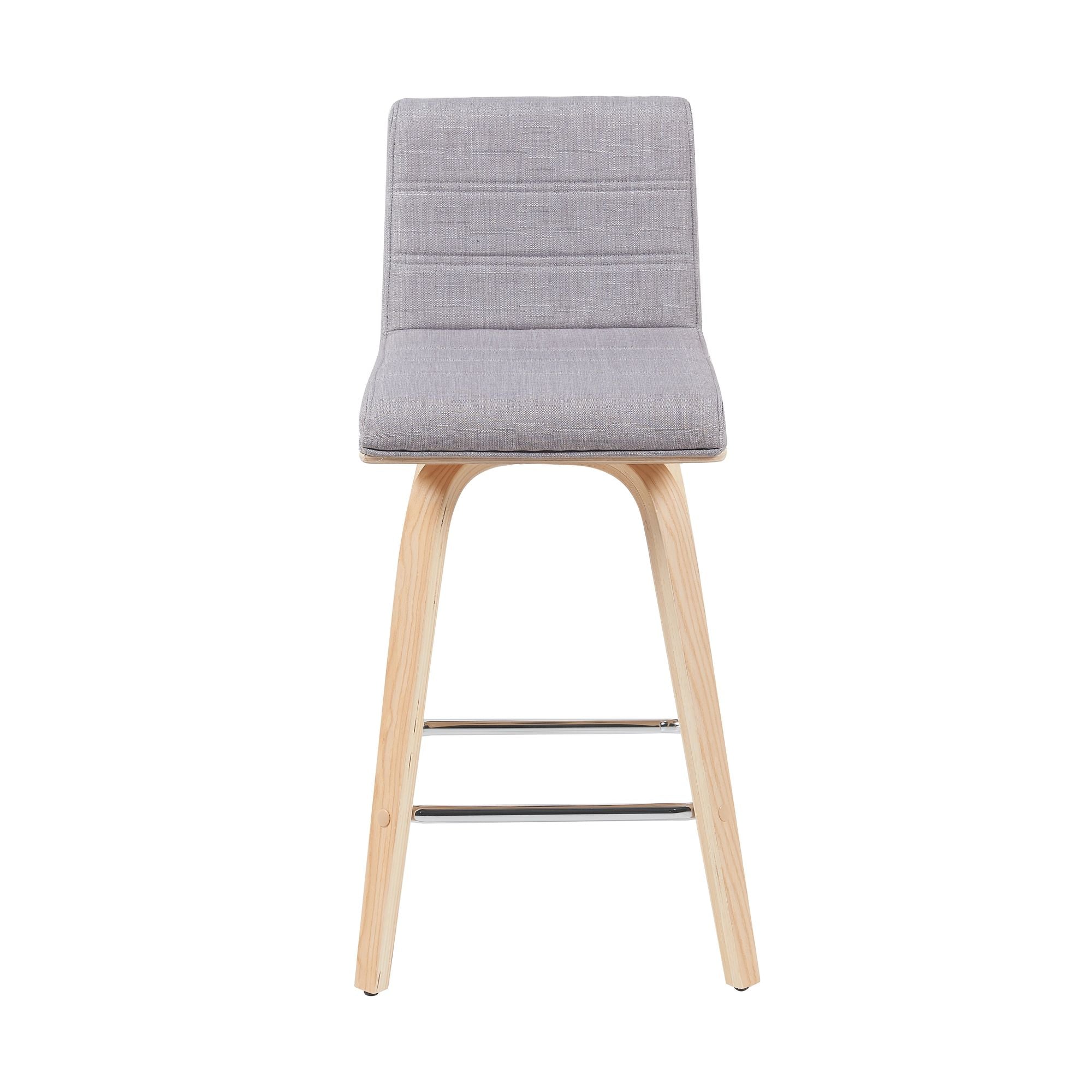 Vienna - Modern Counter Height Swivel Bar Stool - Patterned Oak Wood Frame