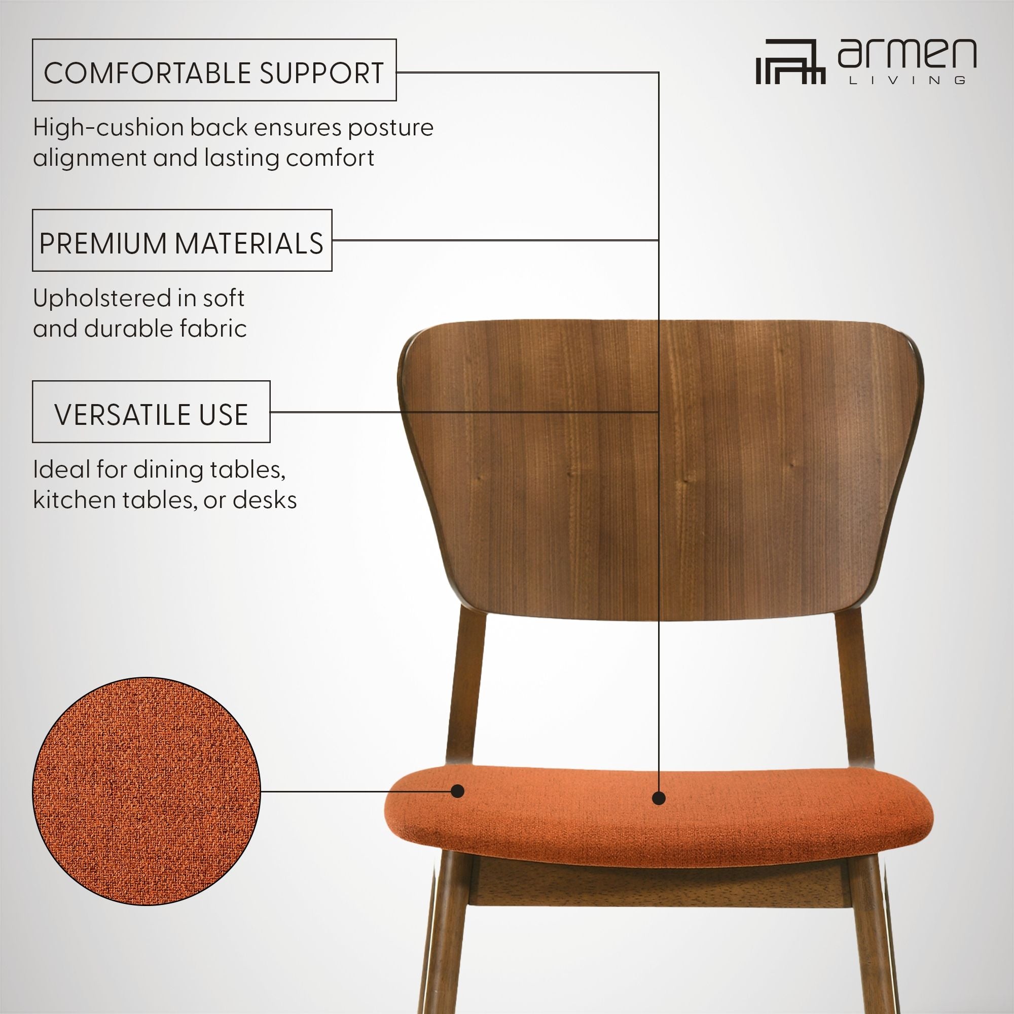 Kalia - Dining Chair With Walnut Frame