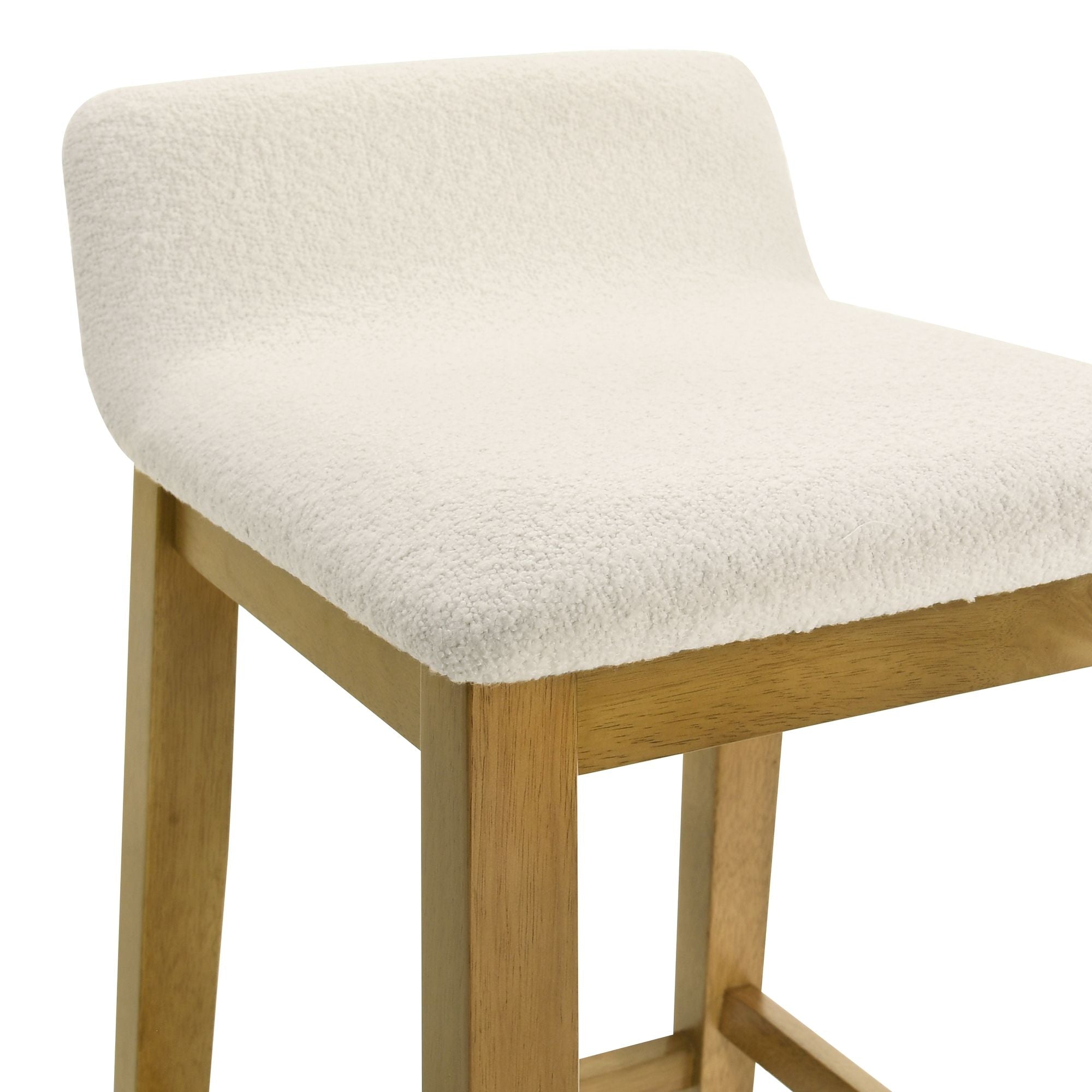Annikah - Modern Transitional Wood Bar Height Kitchen Bar Stool