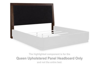 Dilenno - Queen Upholstered Panel Headboard - Dark Brown