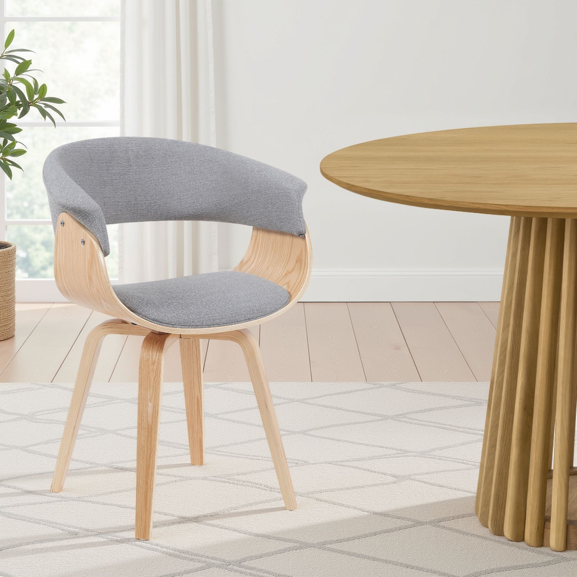 Summer - Upholstered Dining Chair - Gray / Brown