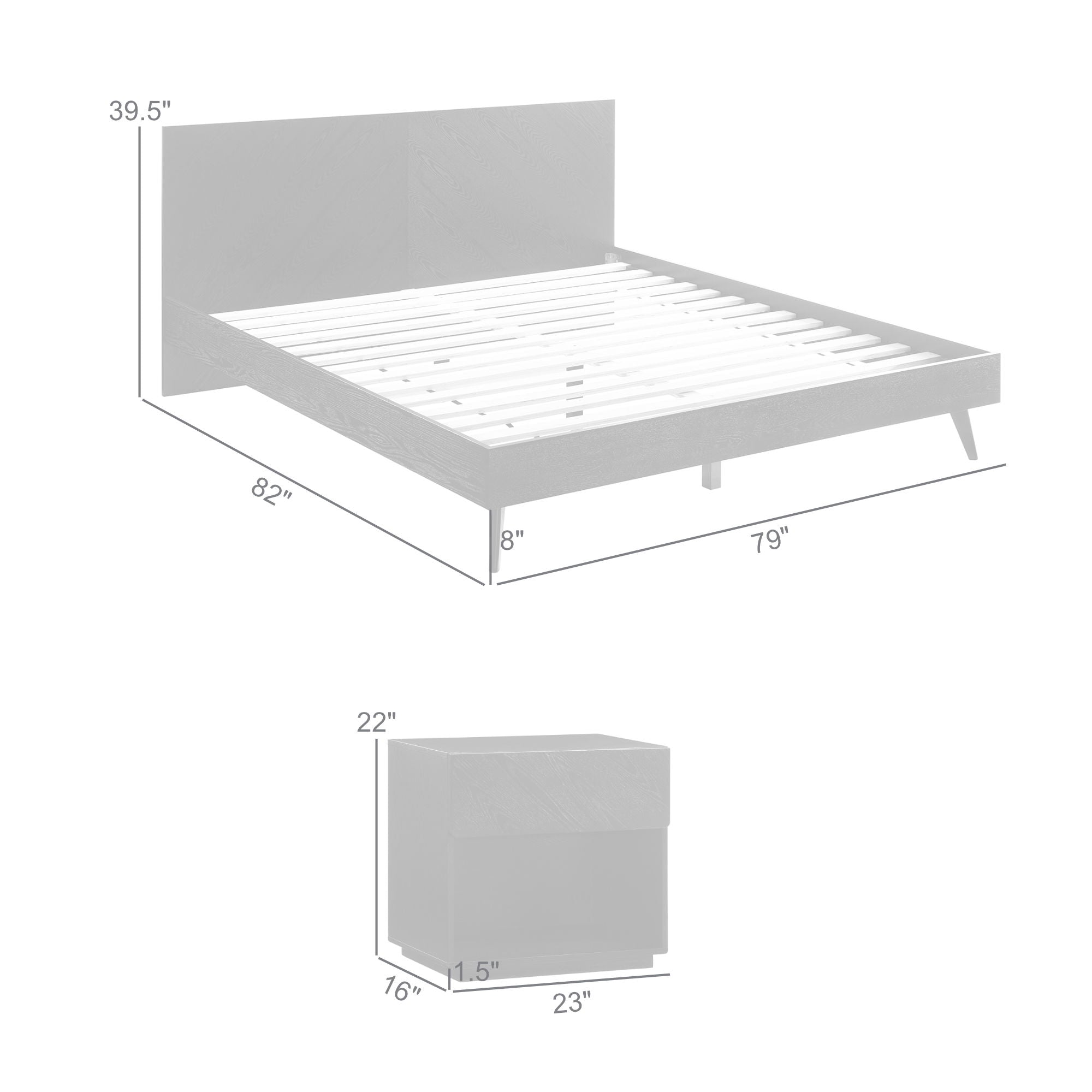 Petra - Wood Bedroom Set