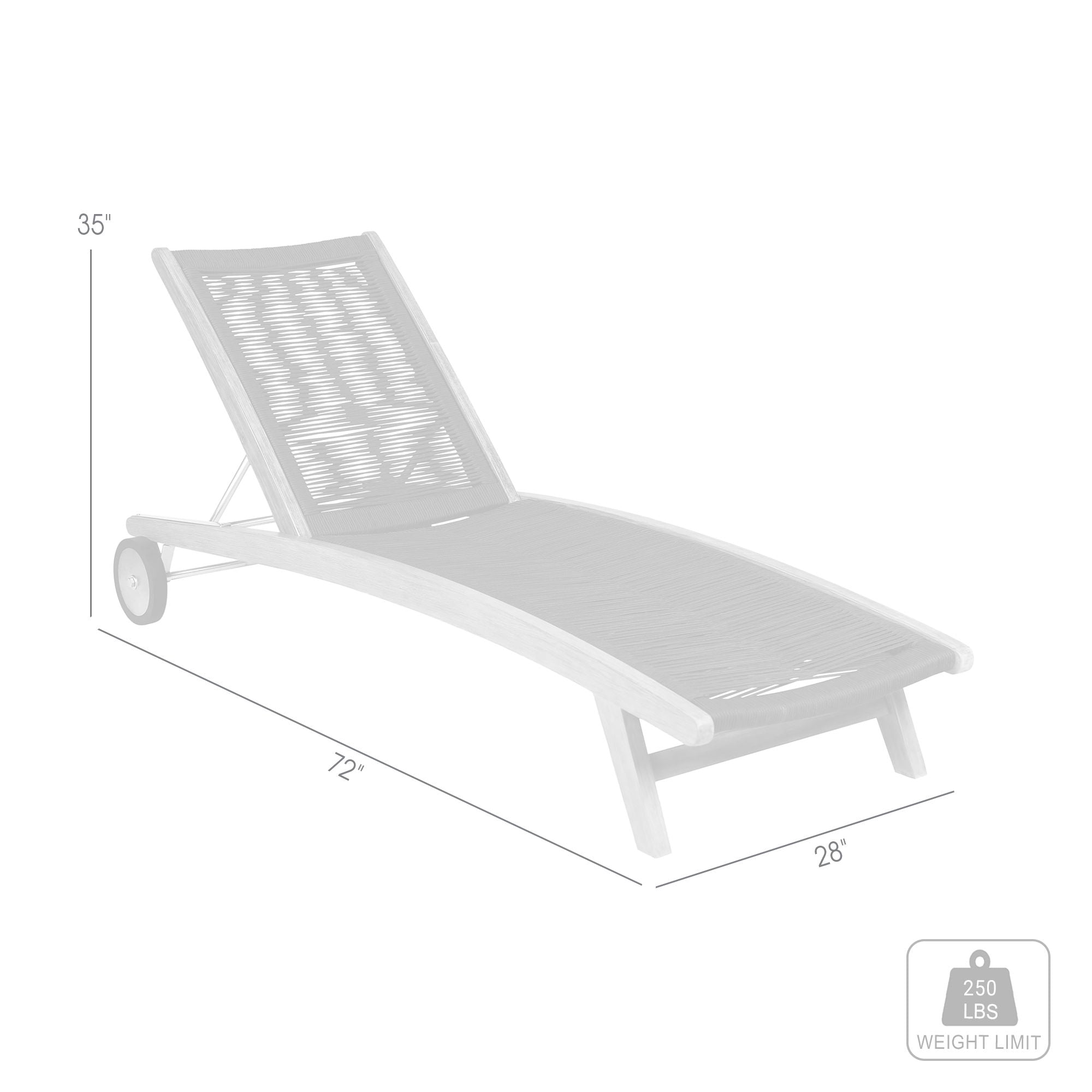 Odette - Outdoor Patio Adjustable Chaise Lounge Chair