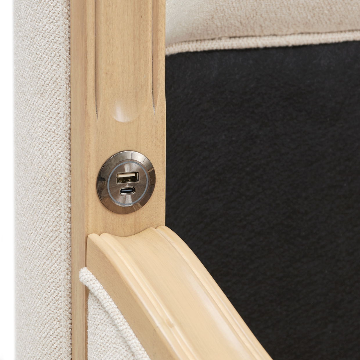 Camellia Field - Upholstered Panel Bed