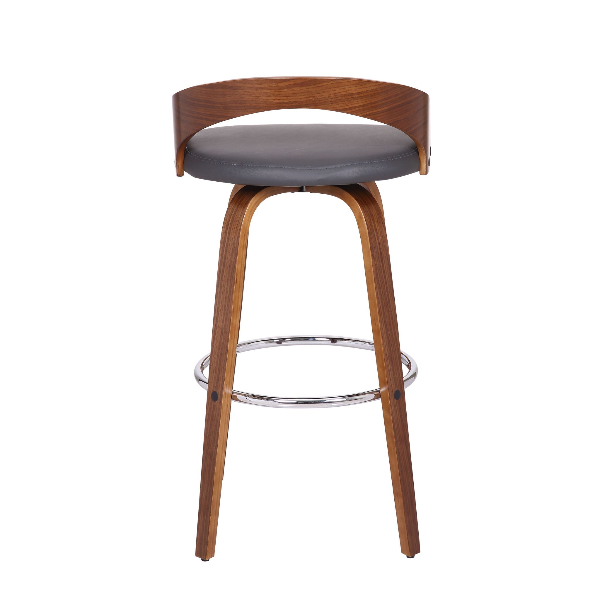 Sonia - 30" Bar Height Swivel Bar Stool - Walnut Wood