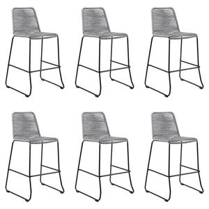 Shasta - 26" Outdoor Metal And Rope Stackable Barstool