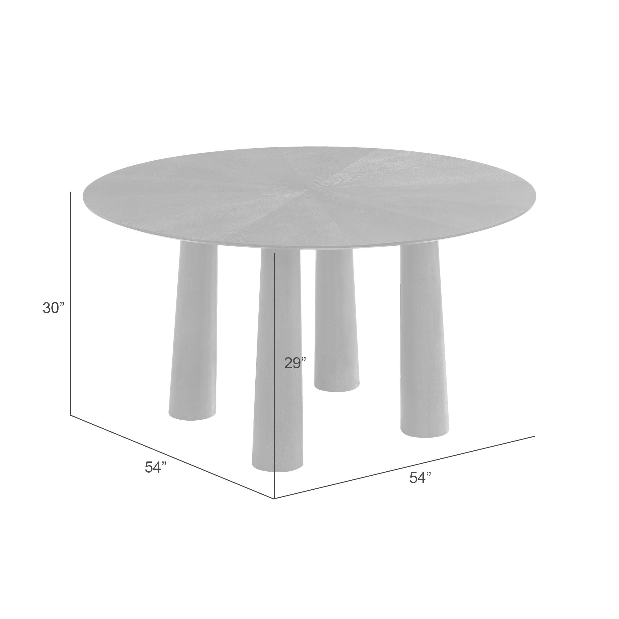 Klarissa - Round Dining Table - Walnut