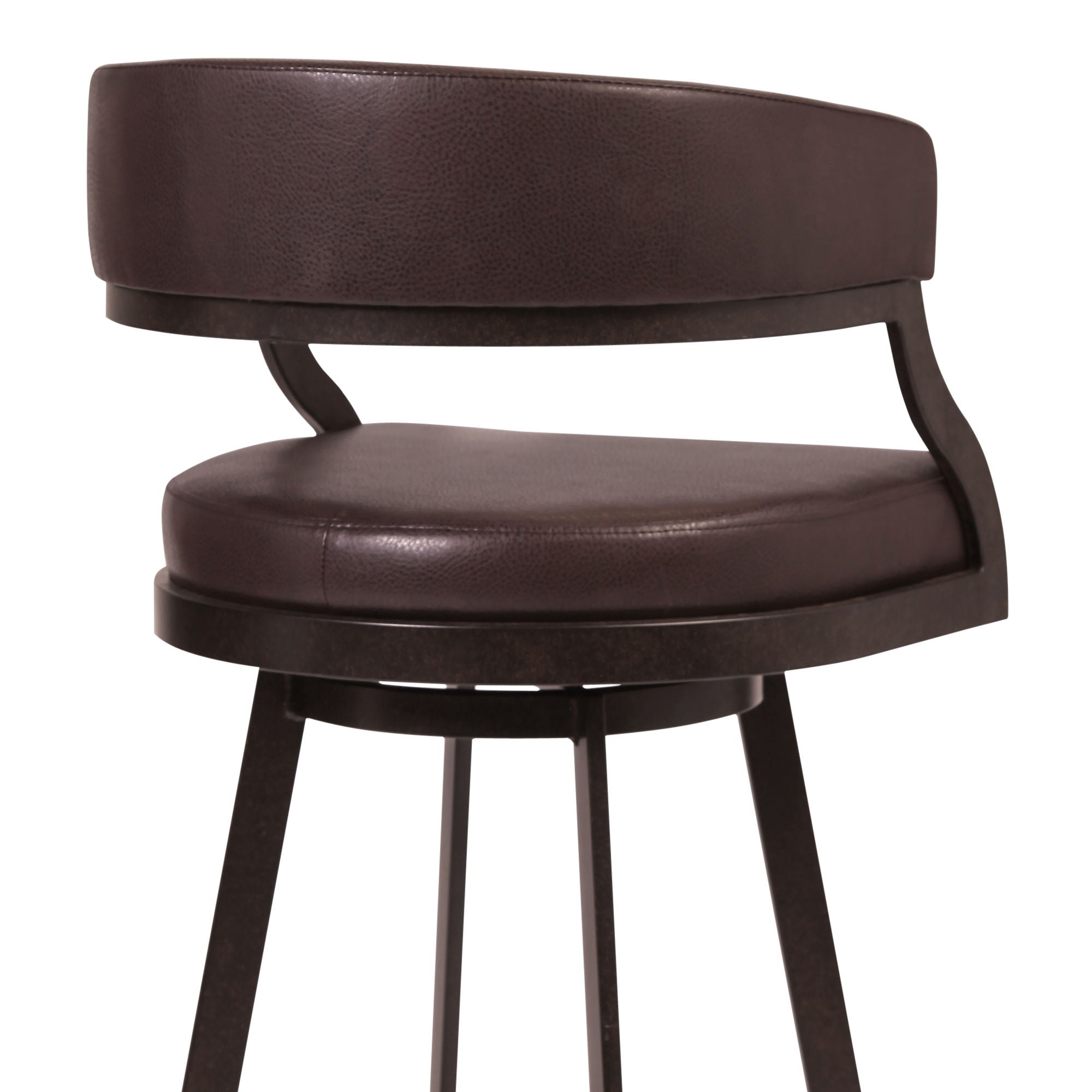 Saturn - 30" Bar Height Barstool - Auburn Bay And Brown Faux Leather