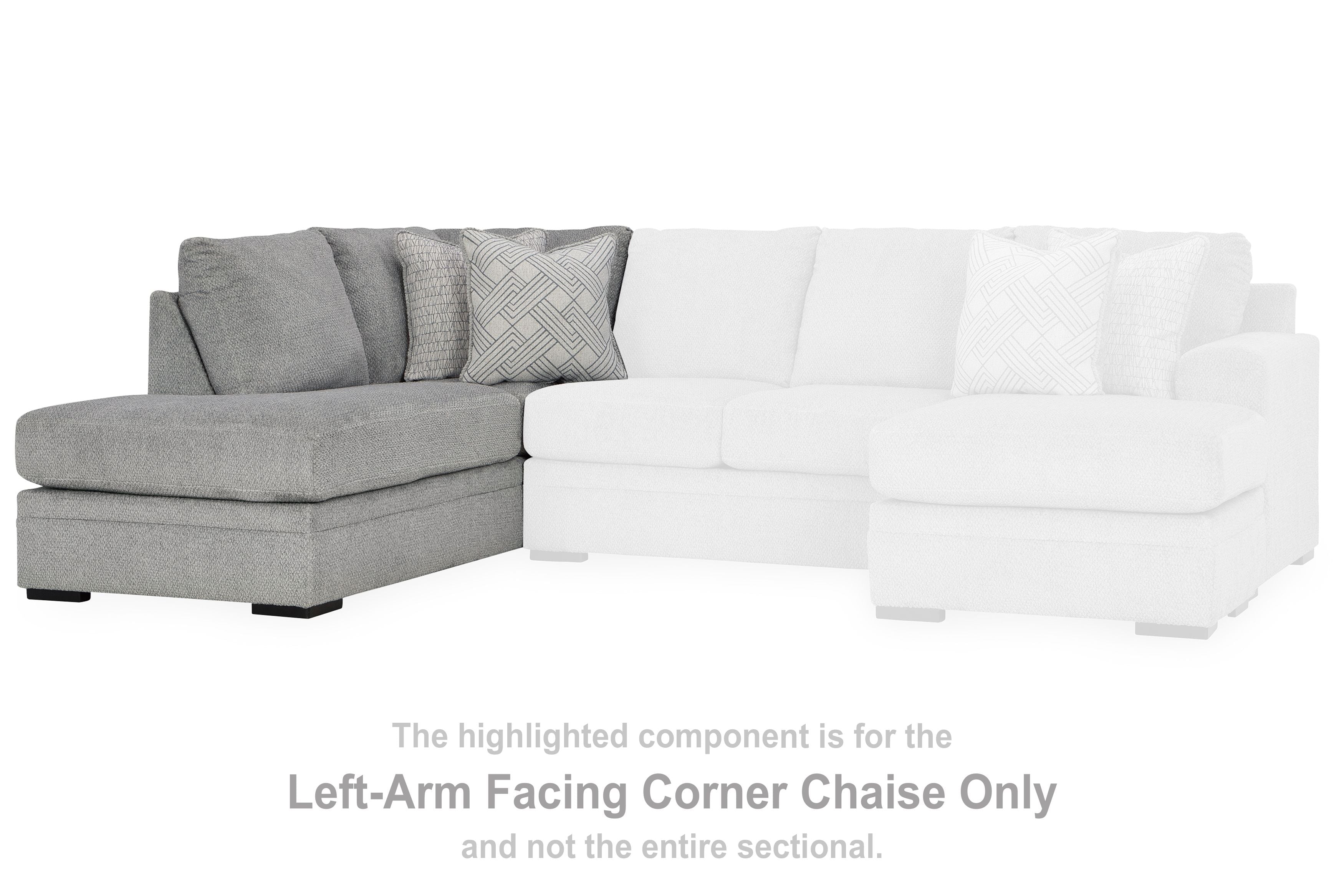 Casselbury - Laf Corner Chaise - Cement