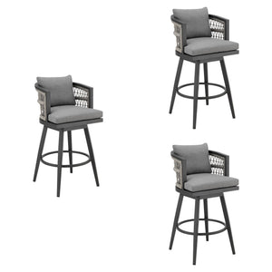 Zella - Outdoor Patio Swivel Counter Stool Set