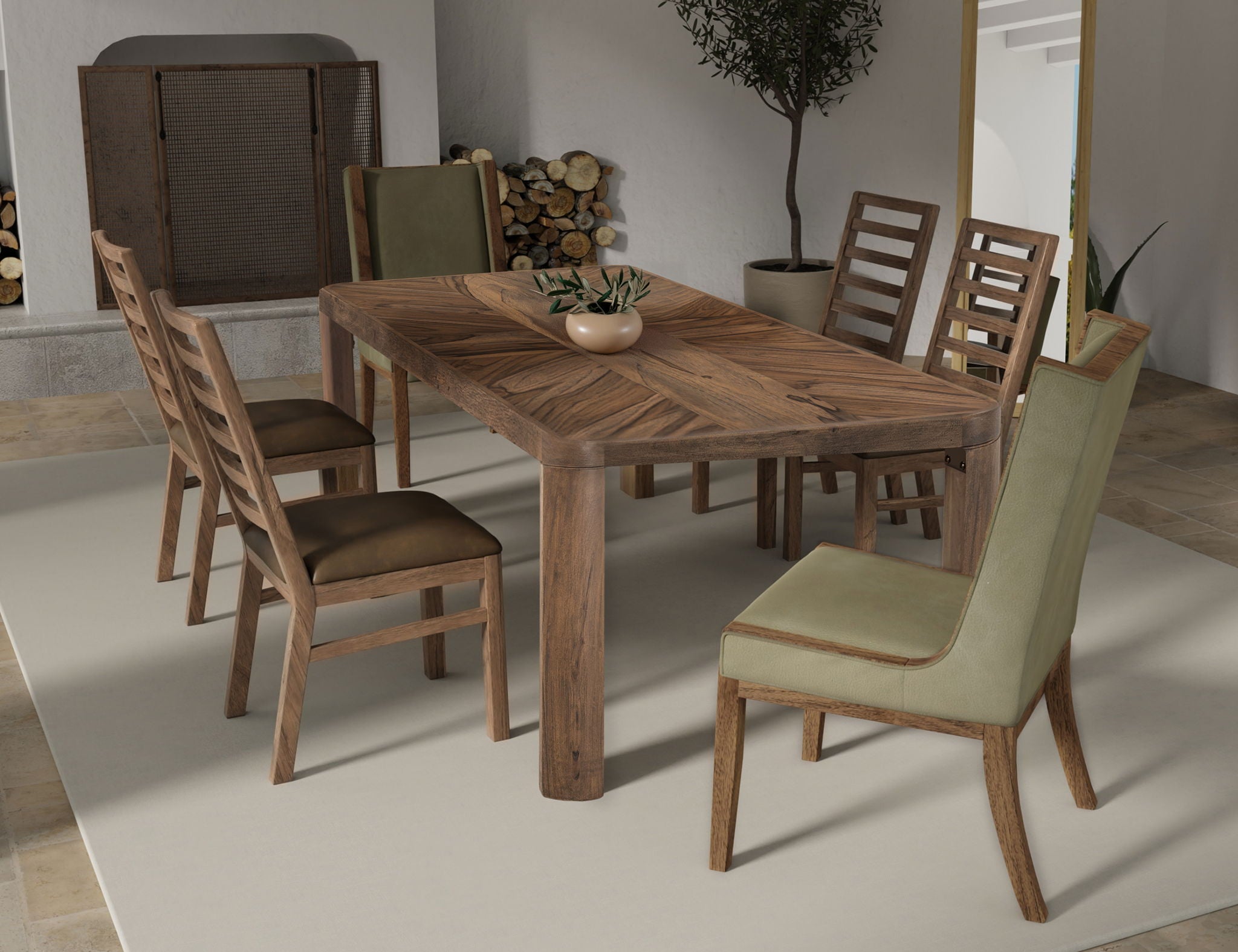 Balam - Chair (Set of 2) - Brown