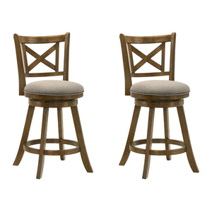 Kodi - Modern Farmhouse Swivel Wood Counter Height Kitchen Bar Stool