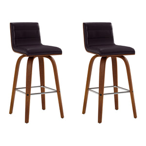 Vienna - 26" Swivel Counter Stool - Walnut Wood