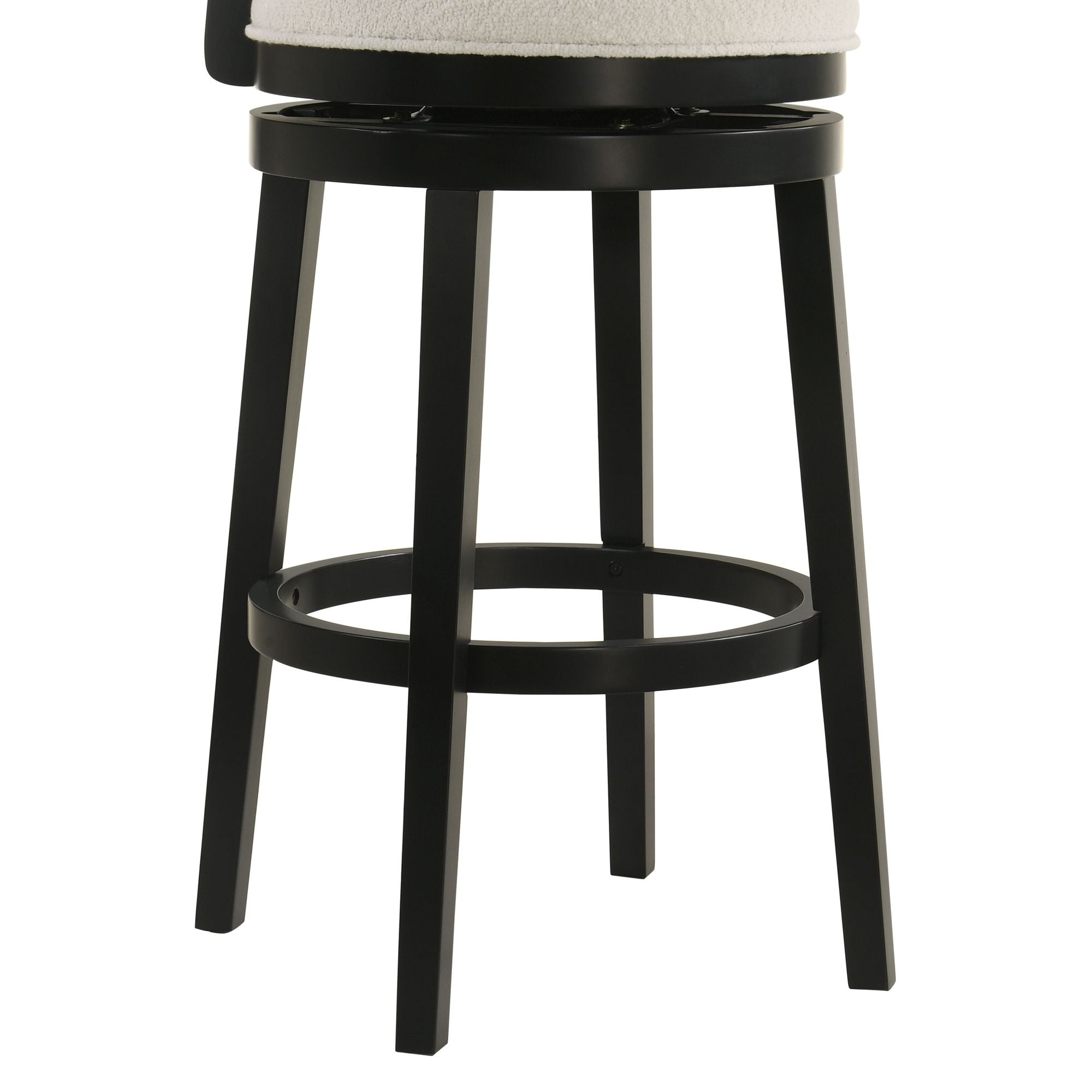 Noely - Modern Farmhouse Swivel Wood Bar Height Kitchen Bar Stool
