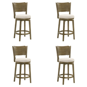 Winsley - Coastal Modern Swivel Wood Counter Height Kitchen Bar Stool