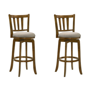 Wren - Modern Farmhouse Swivel Wood Bar Height Kitchen Bar Stool