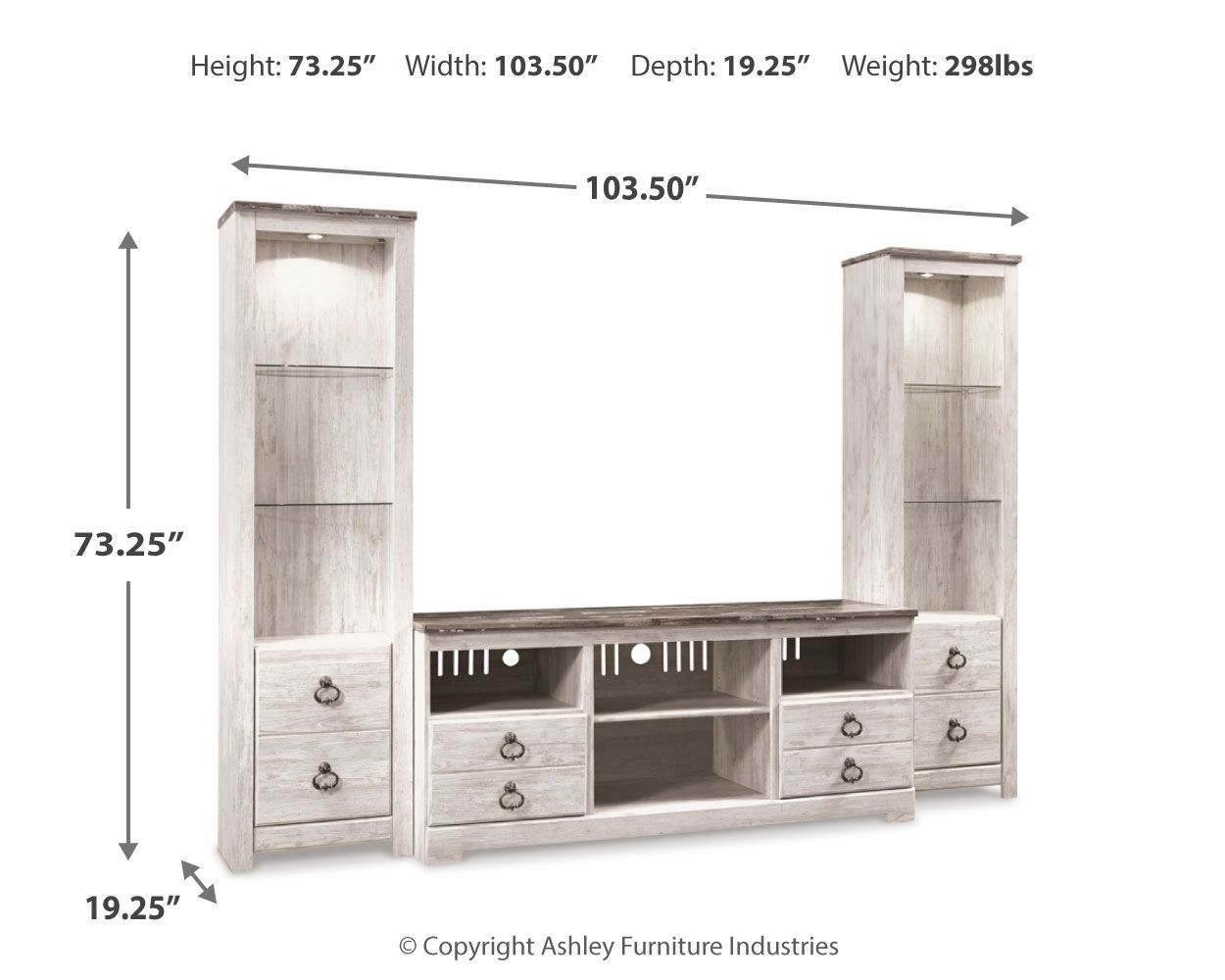 Willowton - Entertainment Center With Fireplace Option