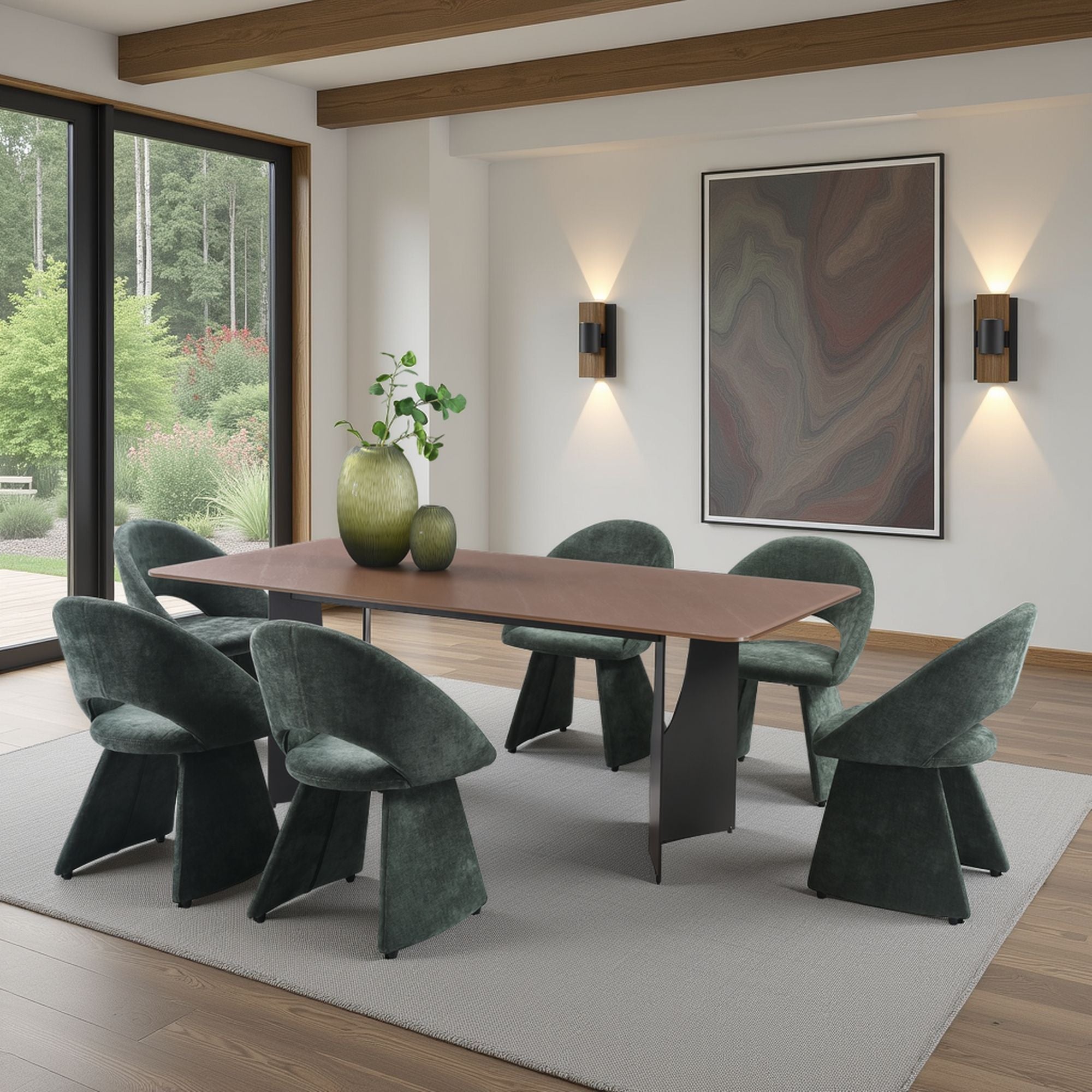 Angelina - Modern Curved Back Upholstered Dining Chair