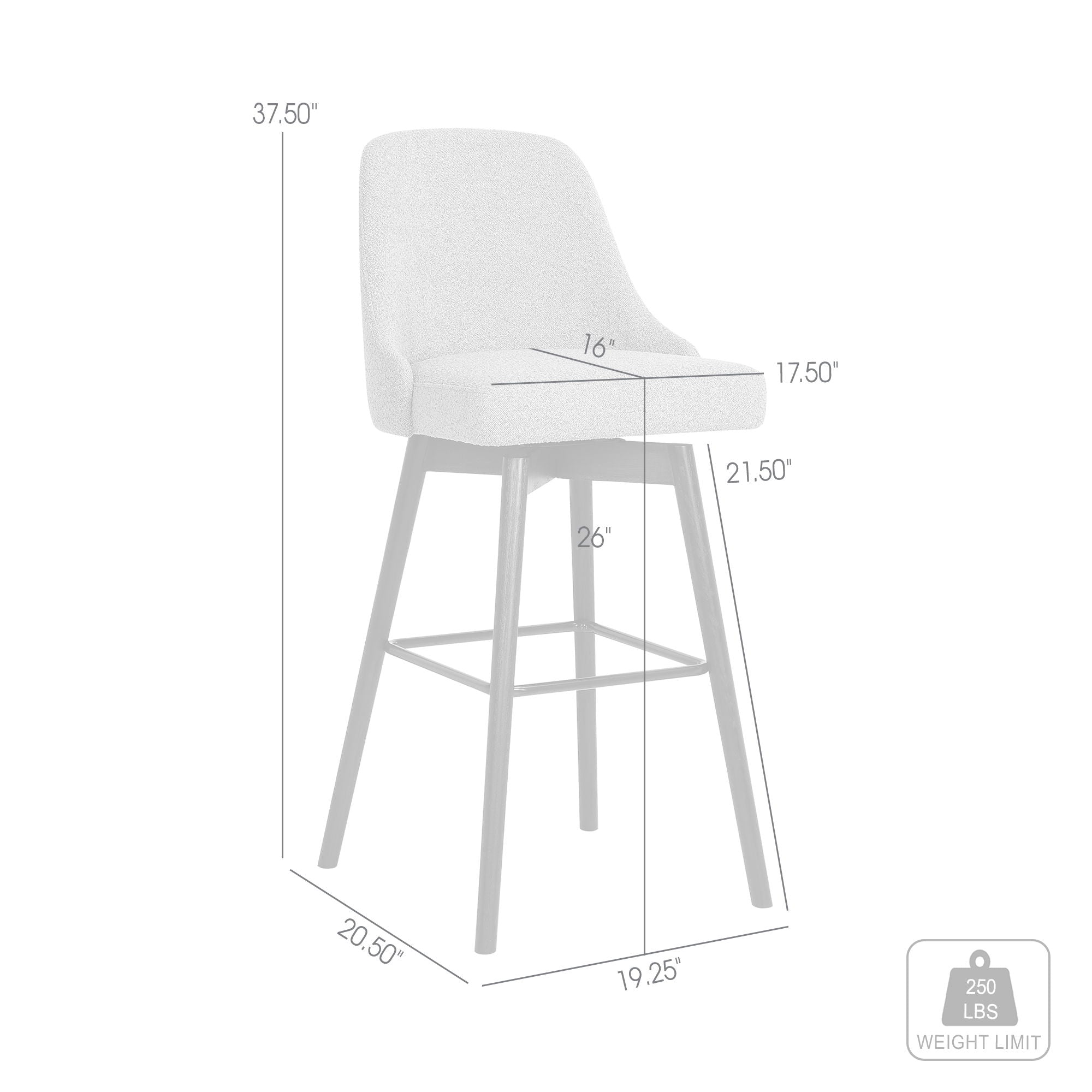 Sicily - Swivel Wood Stool