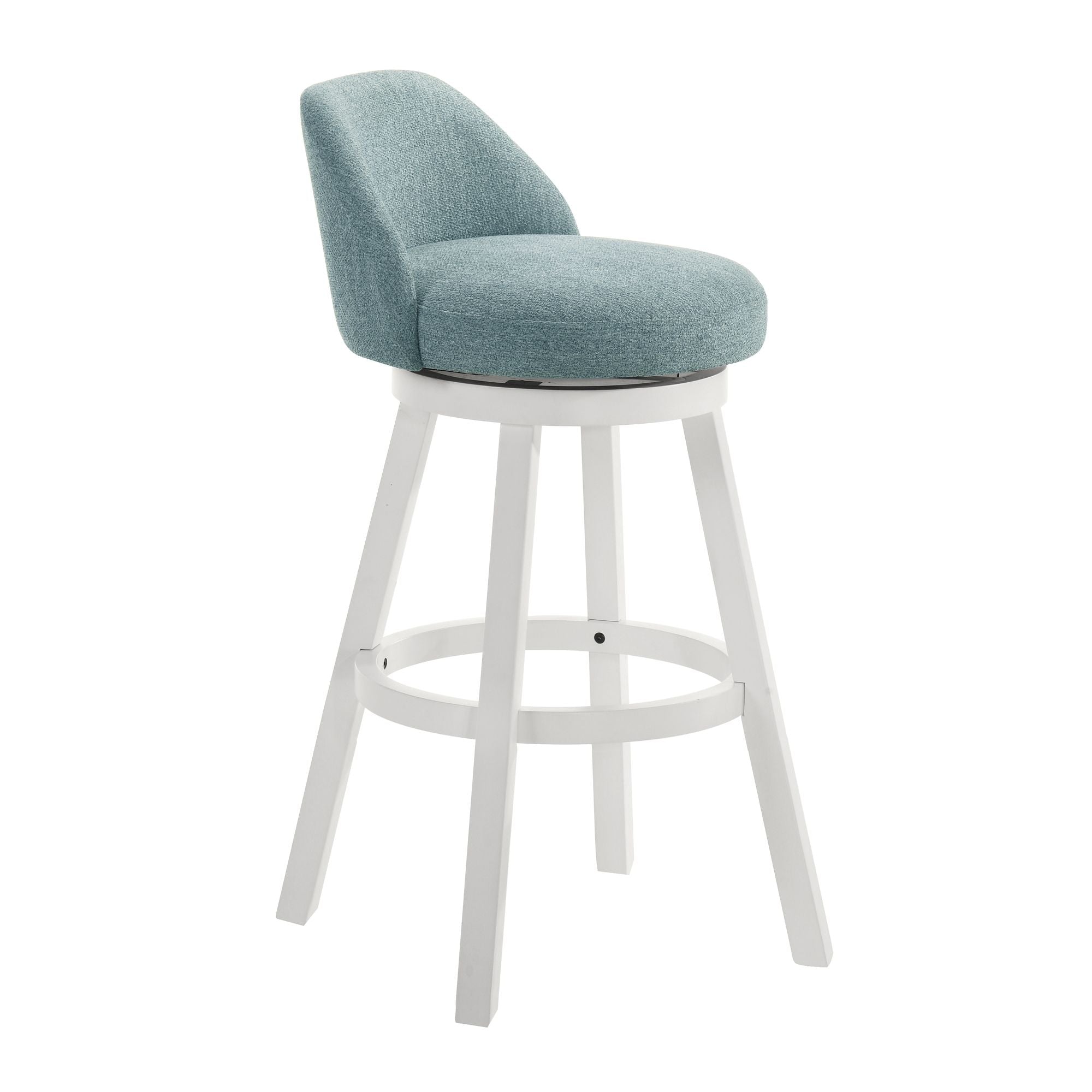 Erika - Modern Transitional Swivel Wood Bar Height Kitchen Bar Stool