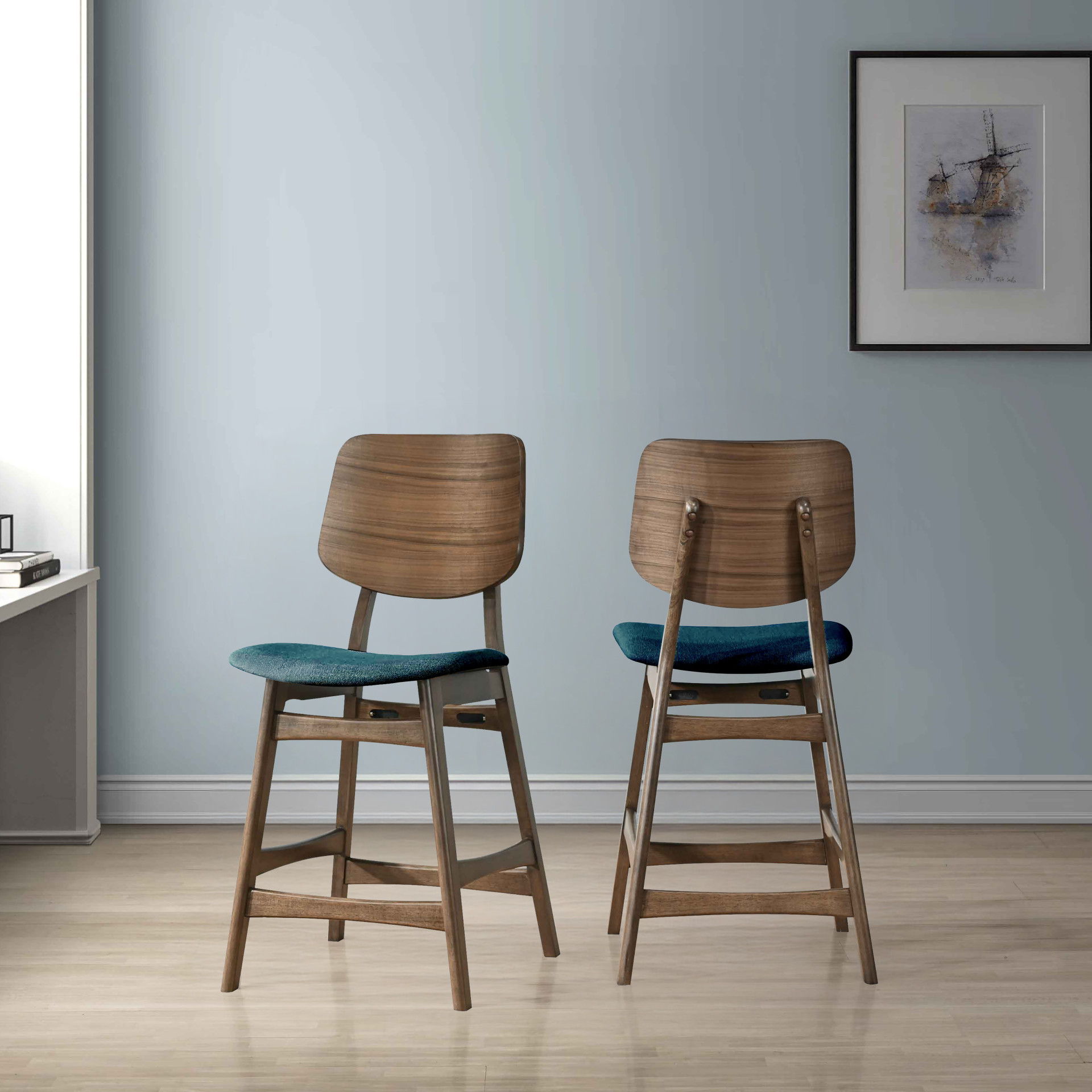 Oscar - Counter Chair With Cushion (Set of 2)