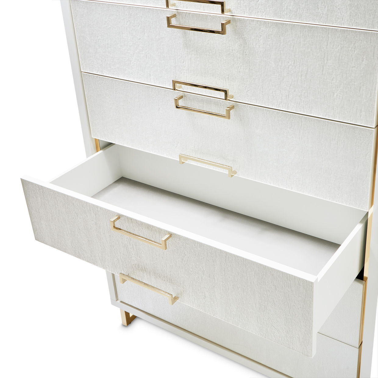 Palm Gate - 6-Drawer Chest - Cloud White
