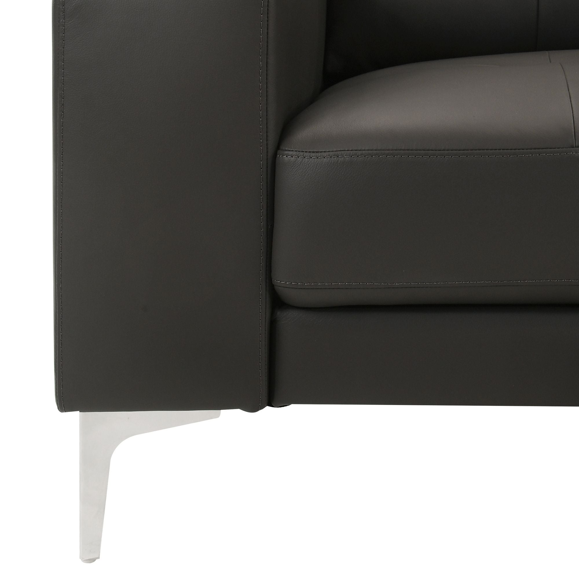 Faelin - Leather Loveseat With Tufted Back