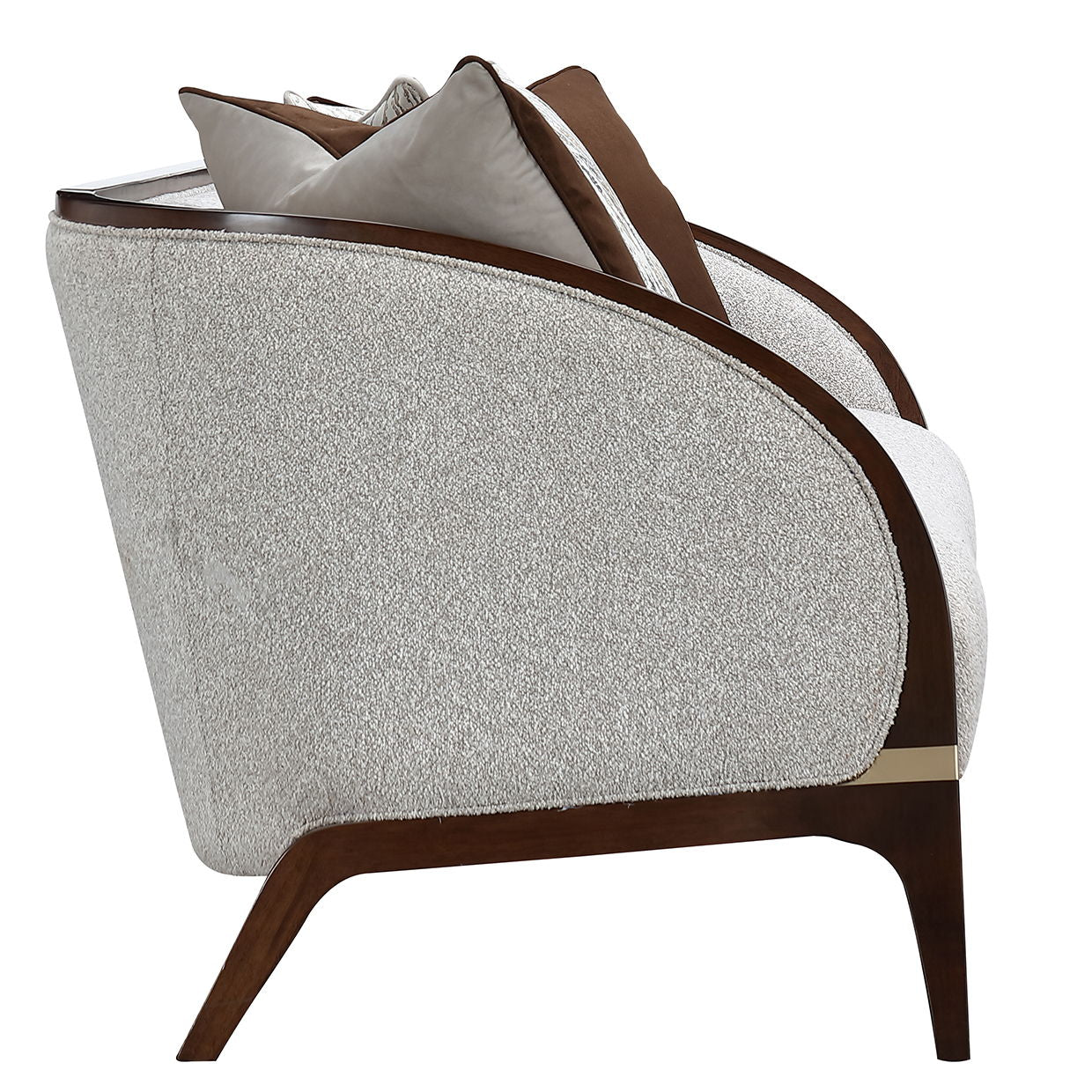 Houston - Sofa - Pebble / Walnut