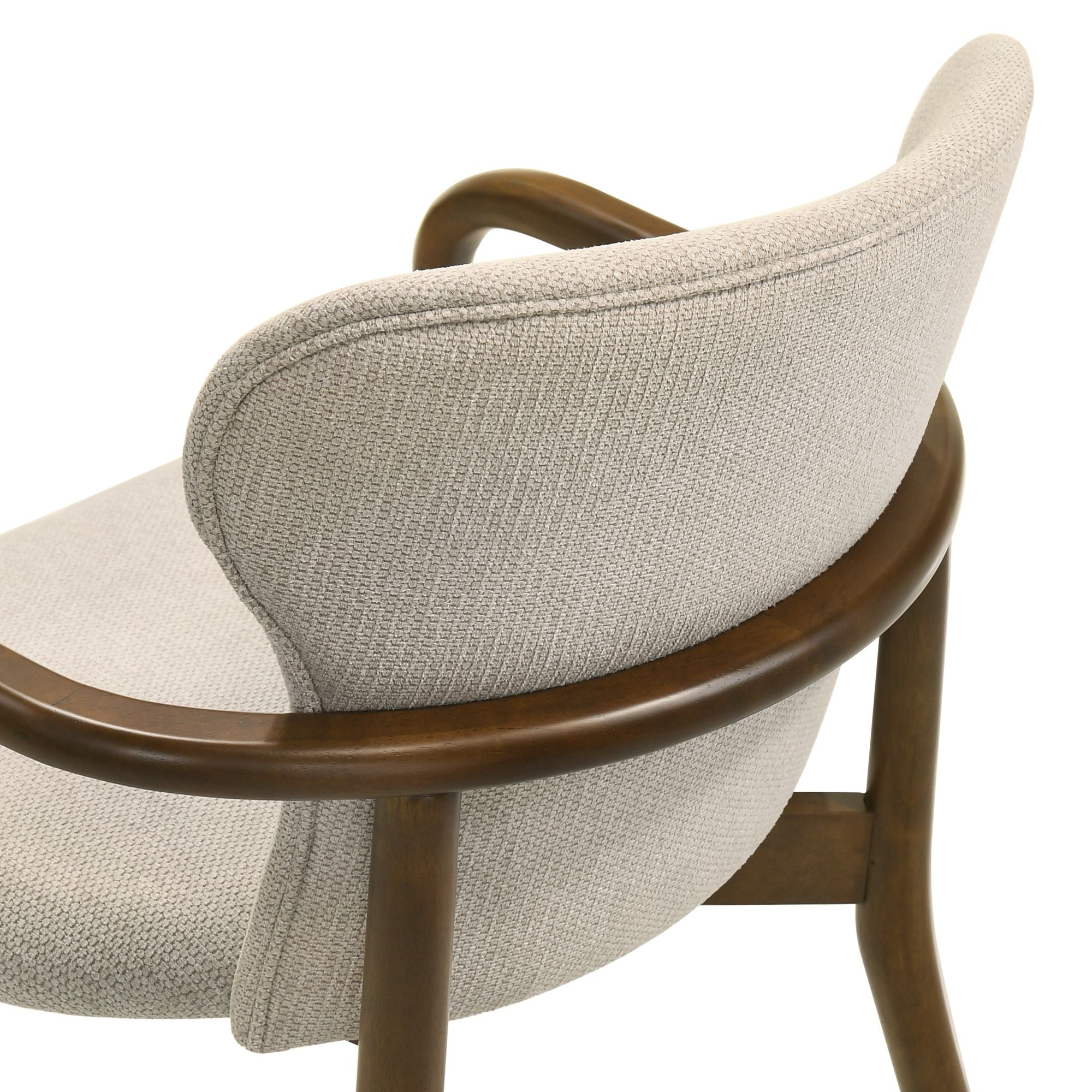 Klarissa - Dining Chair - Cream / Walnut