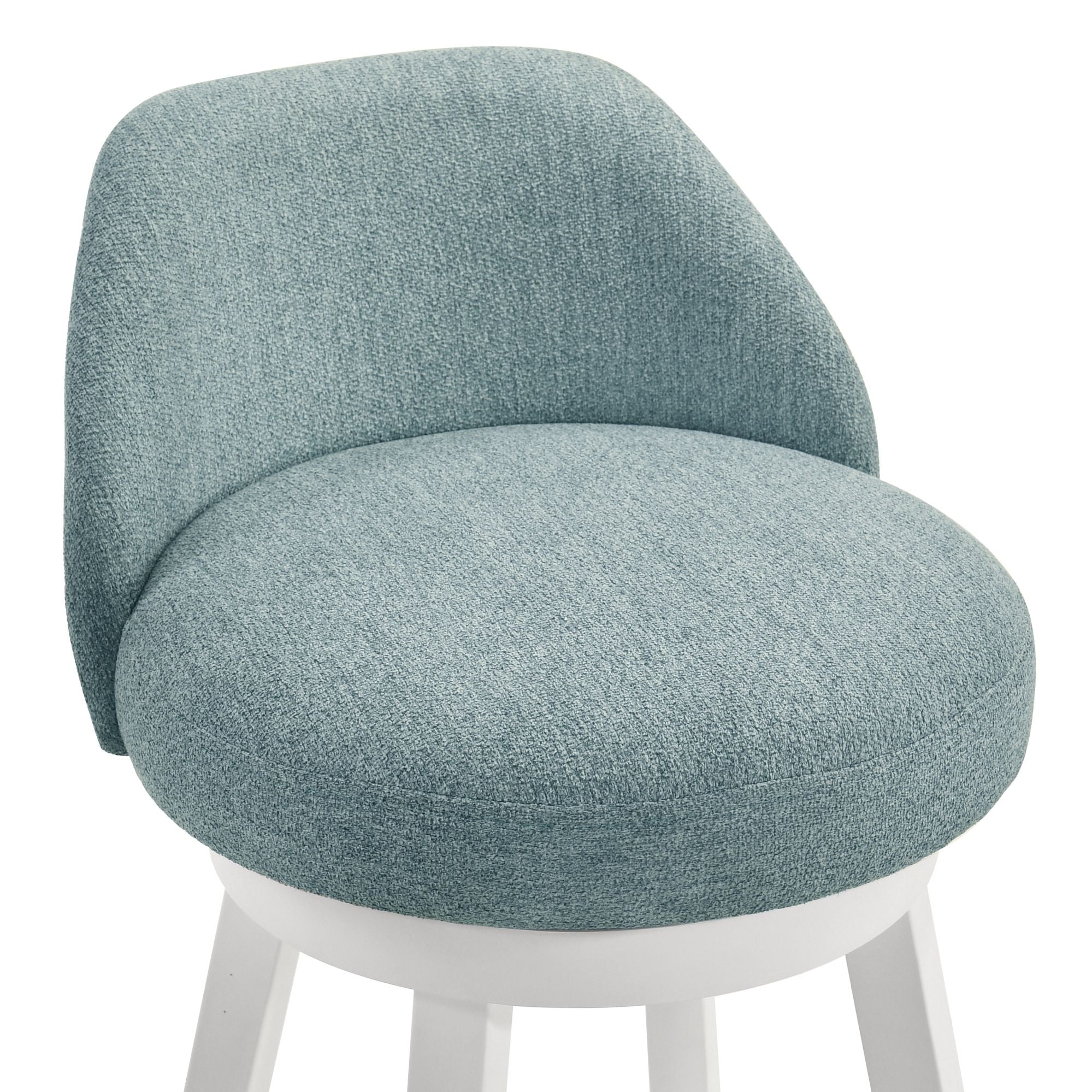 Erika - Modern Transitional Swivel Wood Bar Height Kitchen Bar Stool