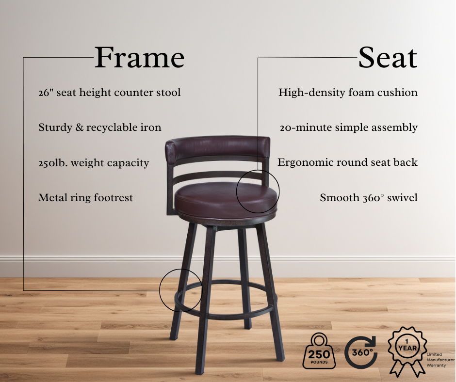 Titana - Barstool - Auburn Bay Finish
