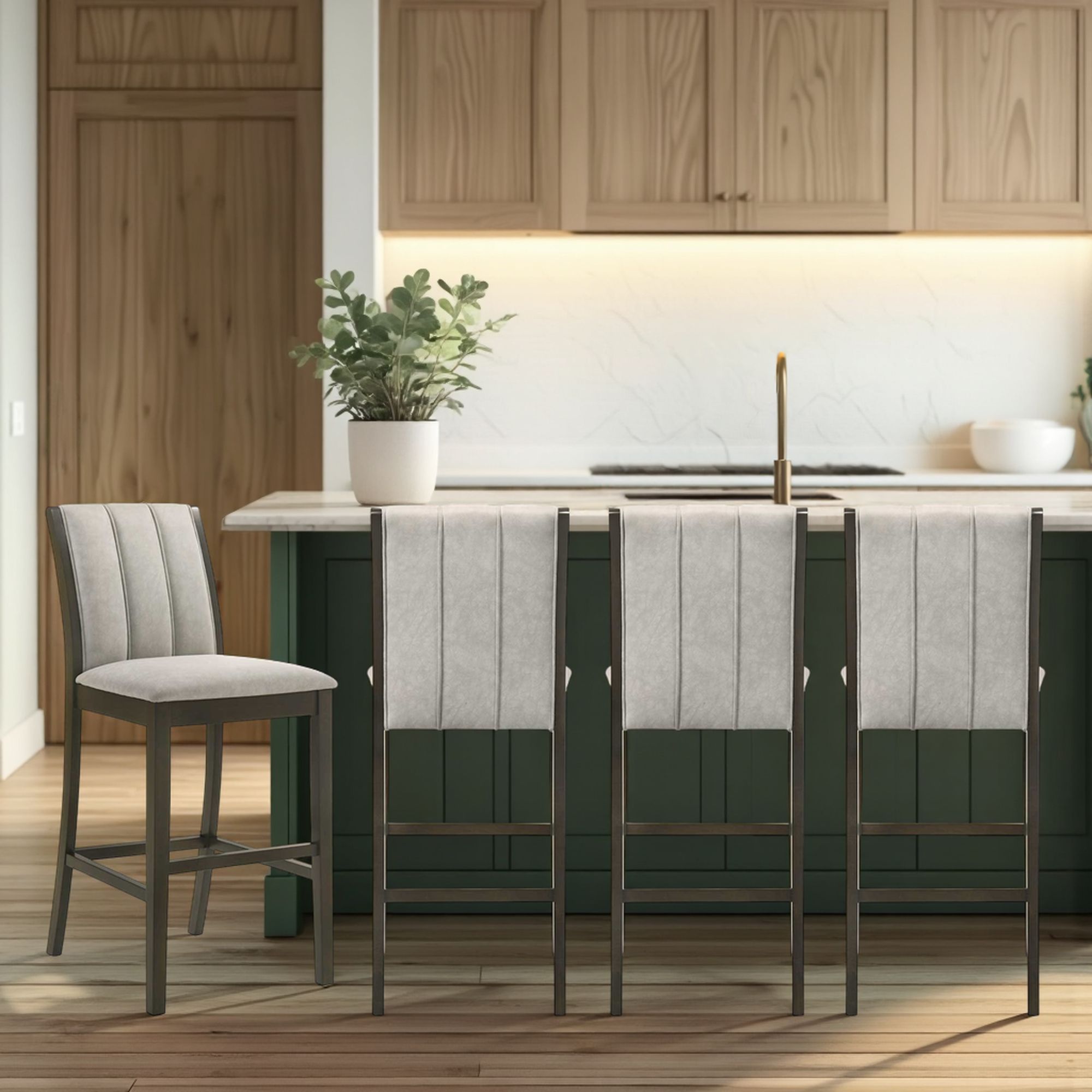 Nolan - 26" Counter Height Rubberwood Barstool