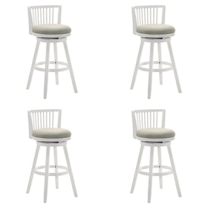 Harper - 30" Amber Glow Bar Height Rubberwood Swivel Barstool