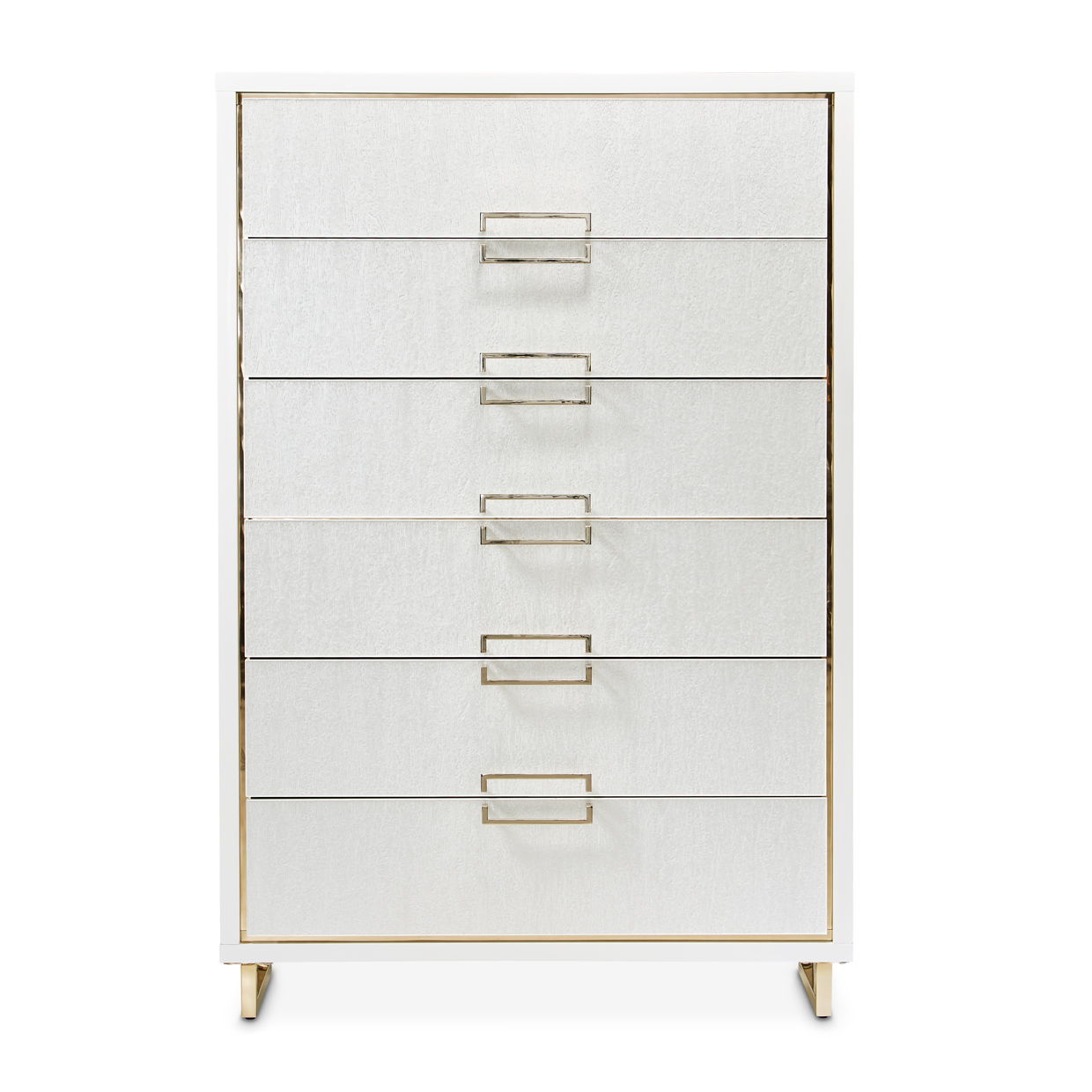Palm Gate - 6-Drawer Chest - Cloud White