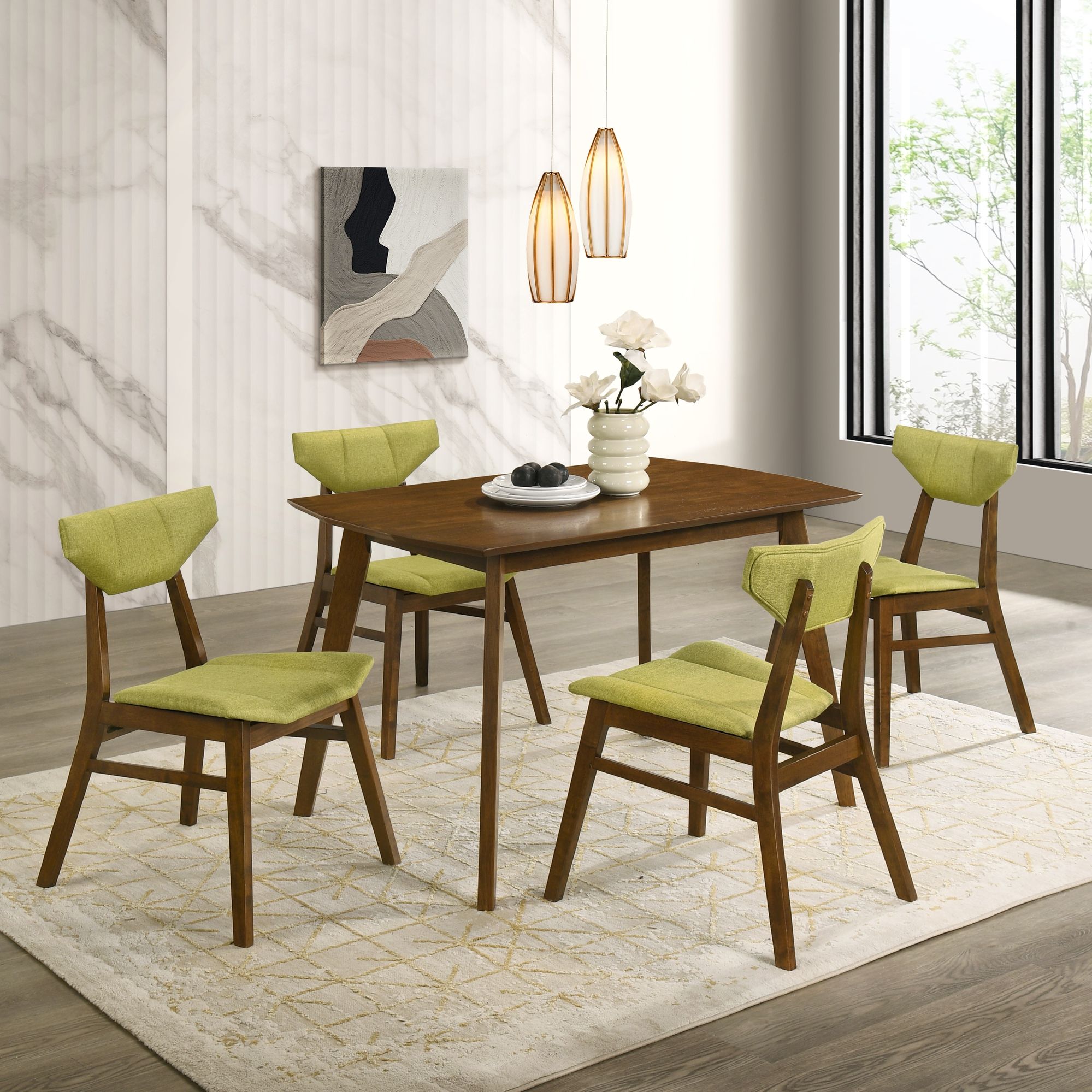 Amaris - Rectangular Dining Set With Upholstered Chairs