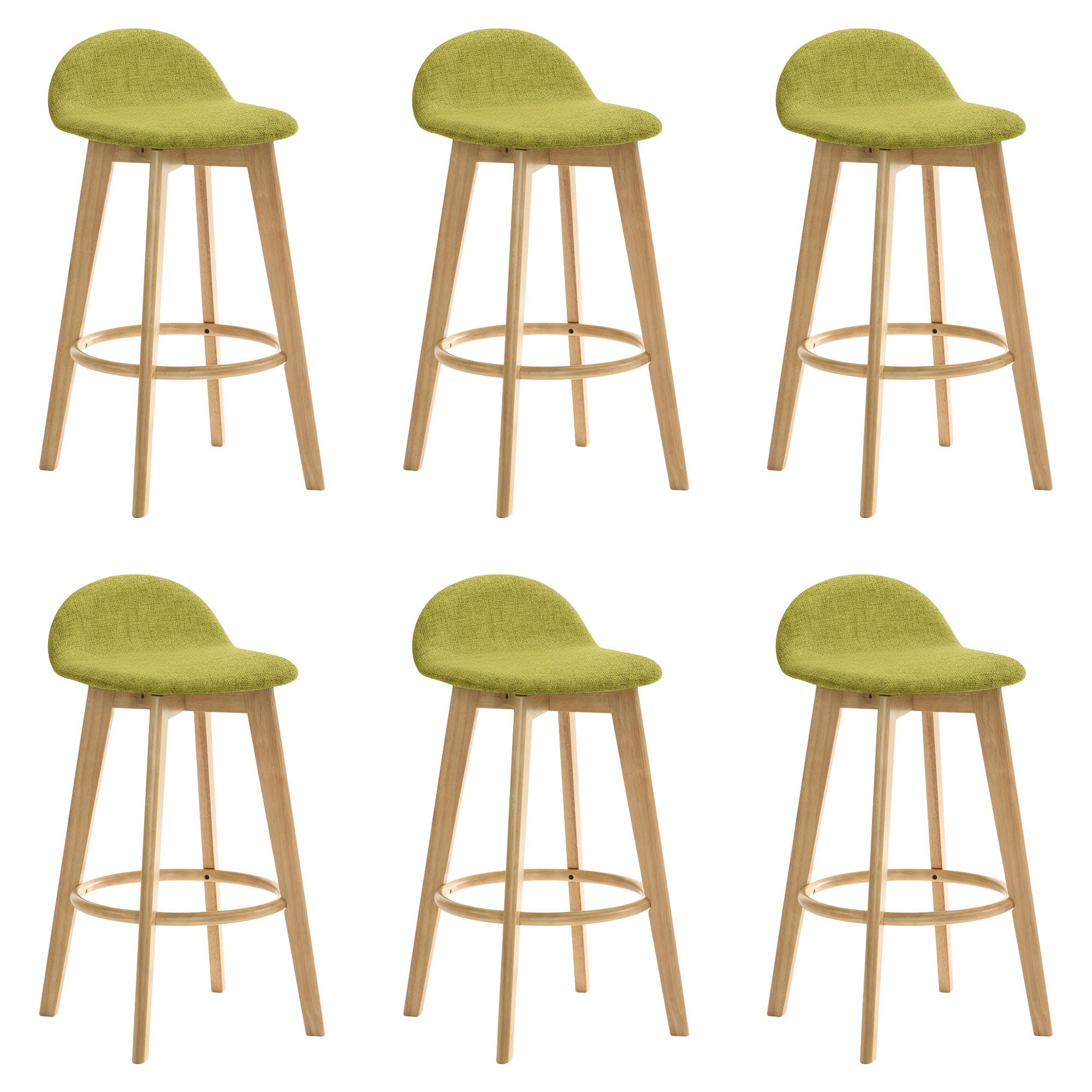 Vera - Upholstered Wood Counter Height Barstool