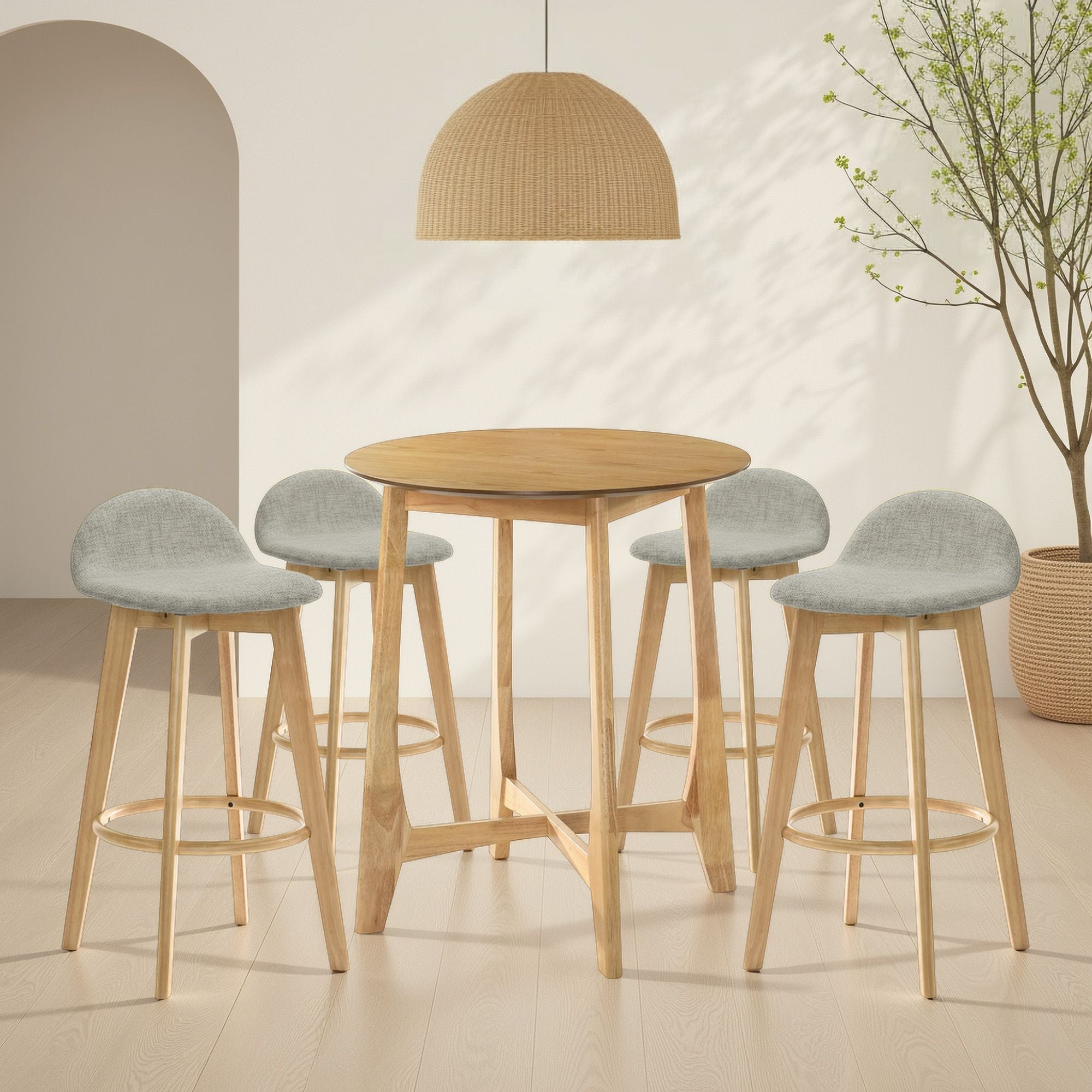 Vera - 5-Piece Wood Bar Set