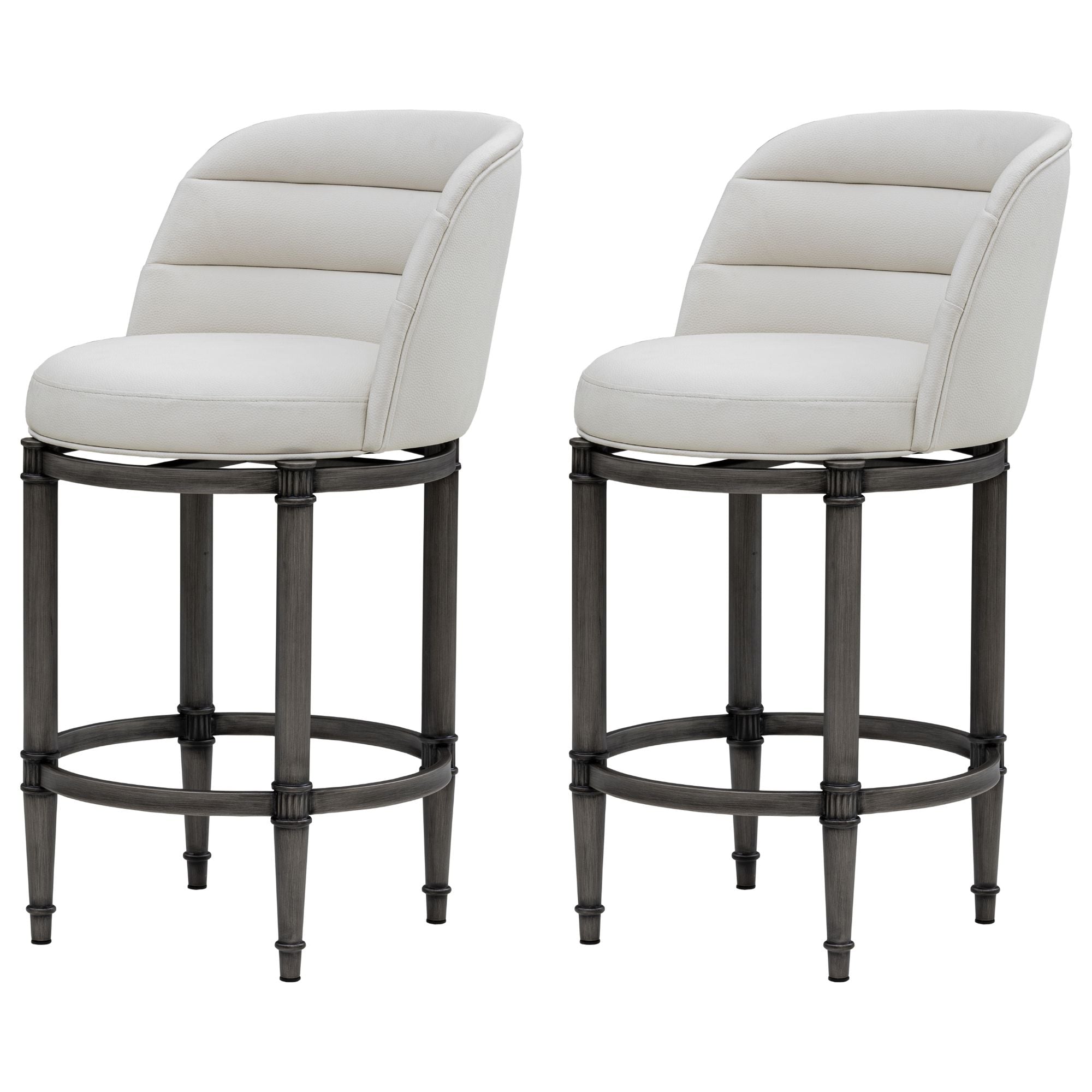 Eunice - Faux Leather Upholstered Swivel Counter Height Barstool