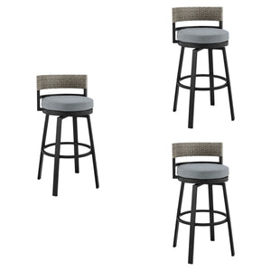 Encinitas - Outdoor Patio Counter Height Swivel Bar Stool Set