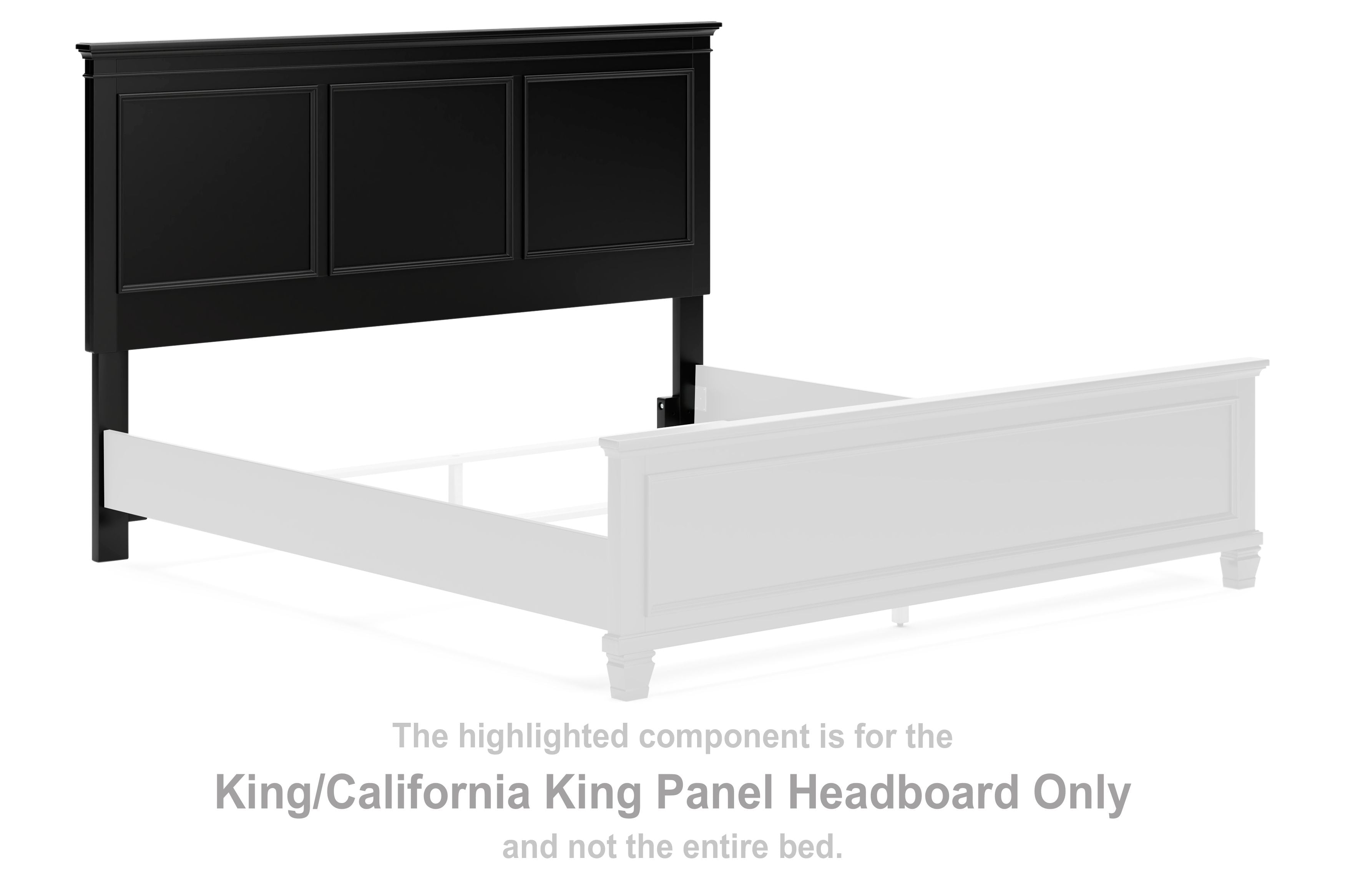 Lanolee - King/Cal King Panel Headboard - Black