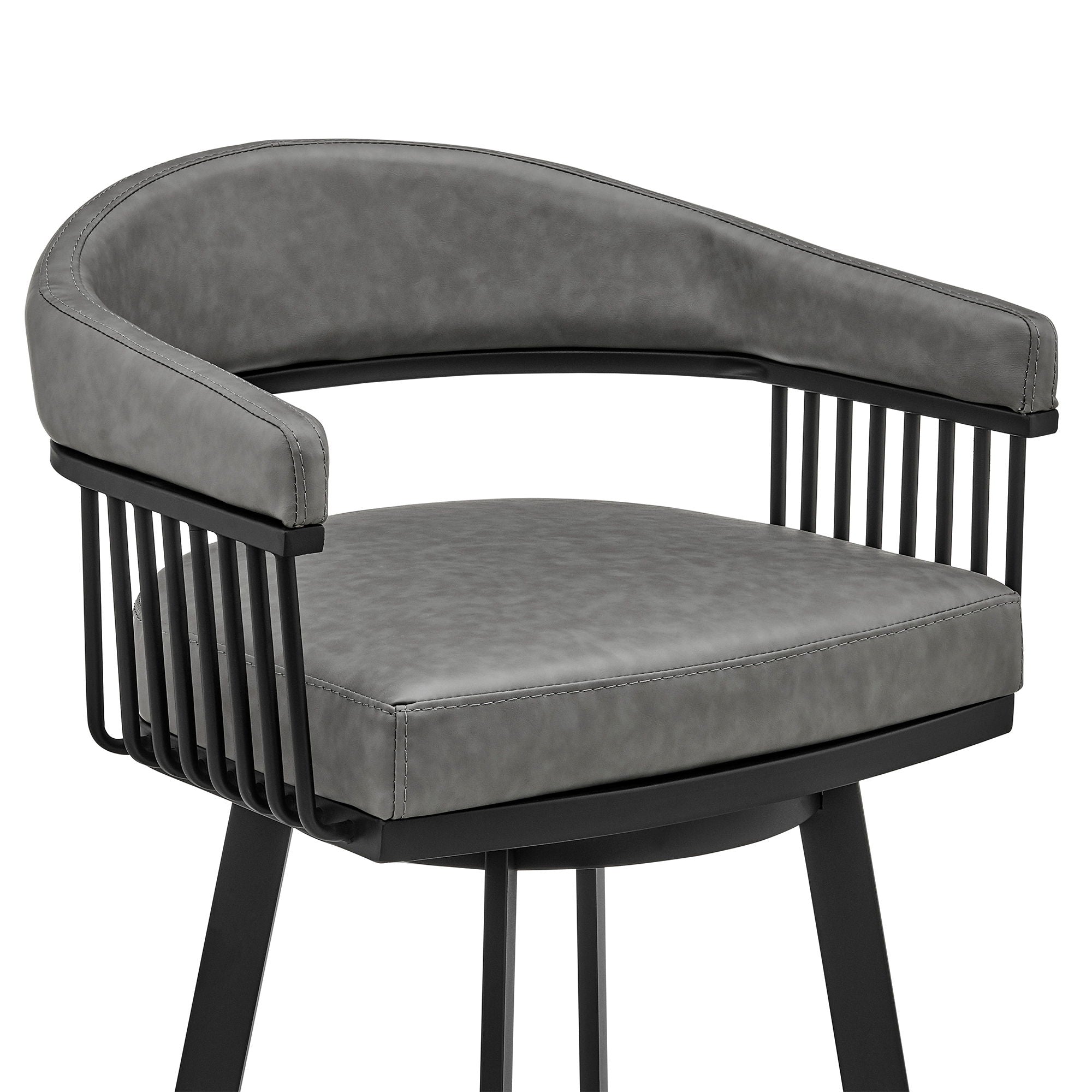 Bronson - Swivel Bar Stool - Black Finish