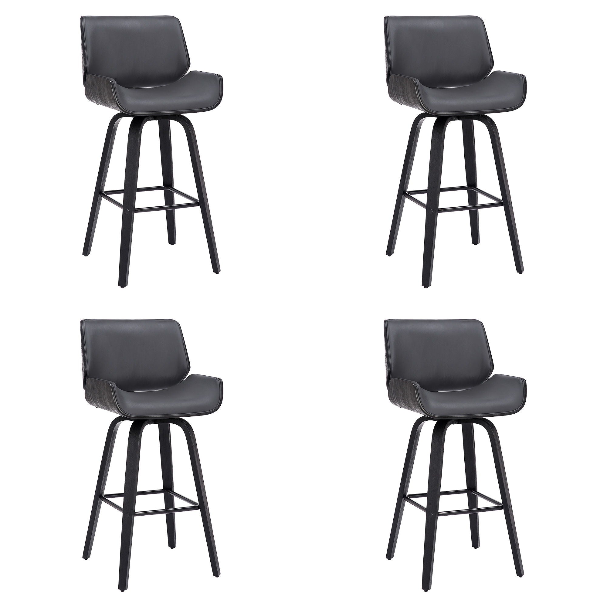 Tyler - 26" Counter Height Swivel Bar Stool With Black Frame