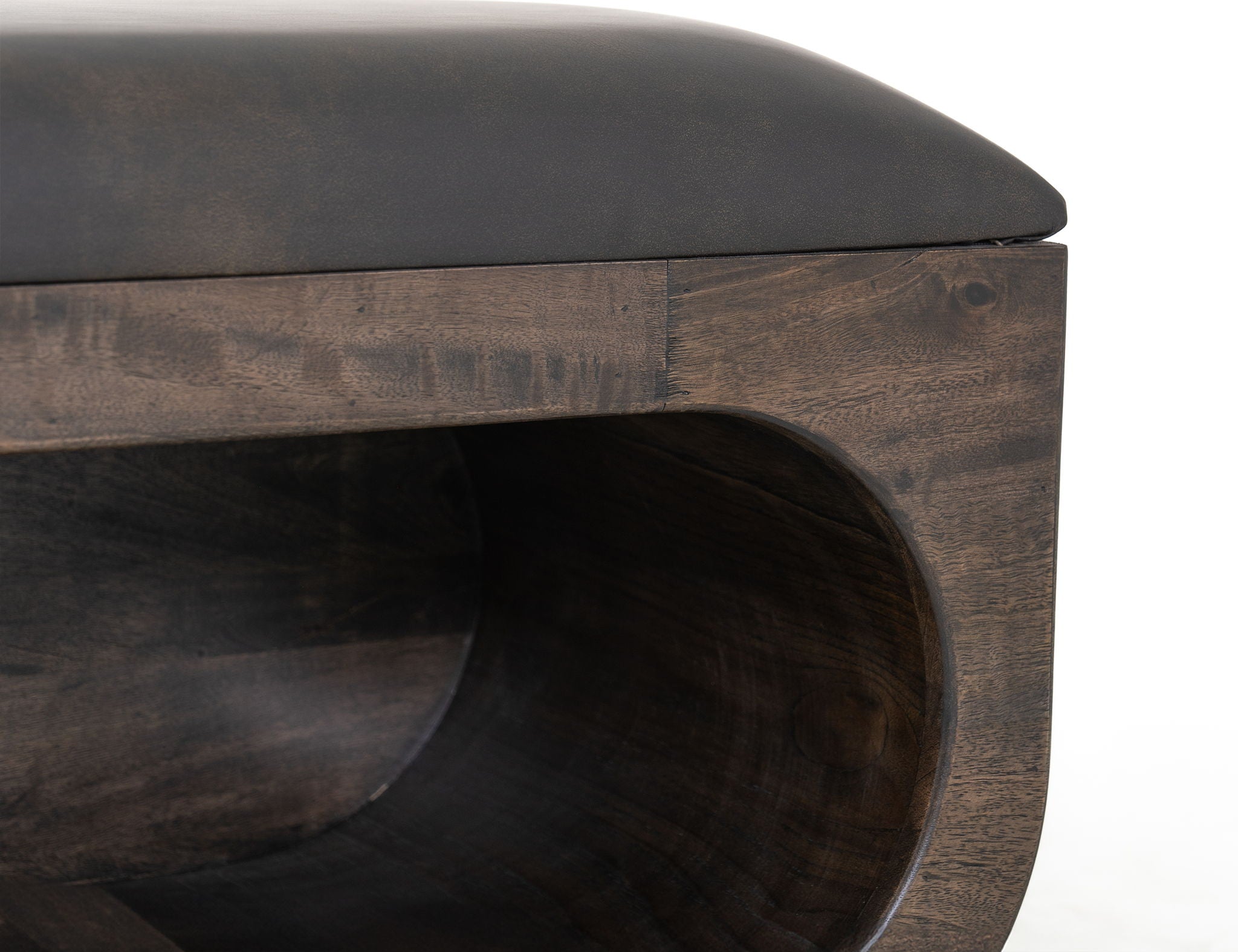 Balam - Wooden Bench With Cushioned Seat