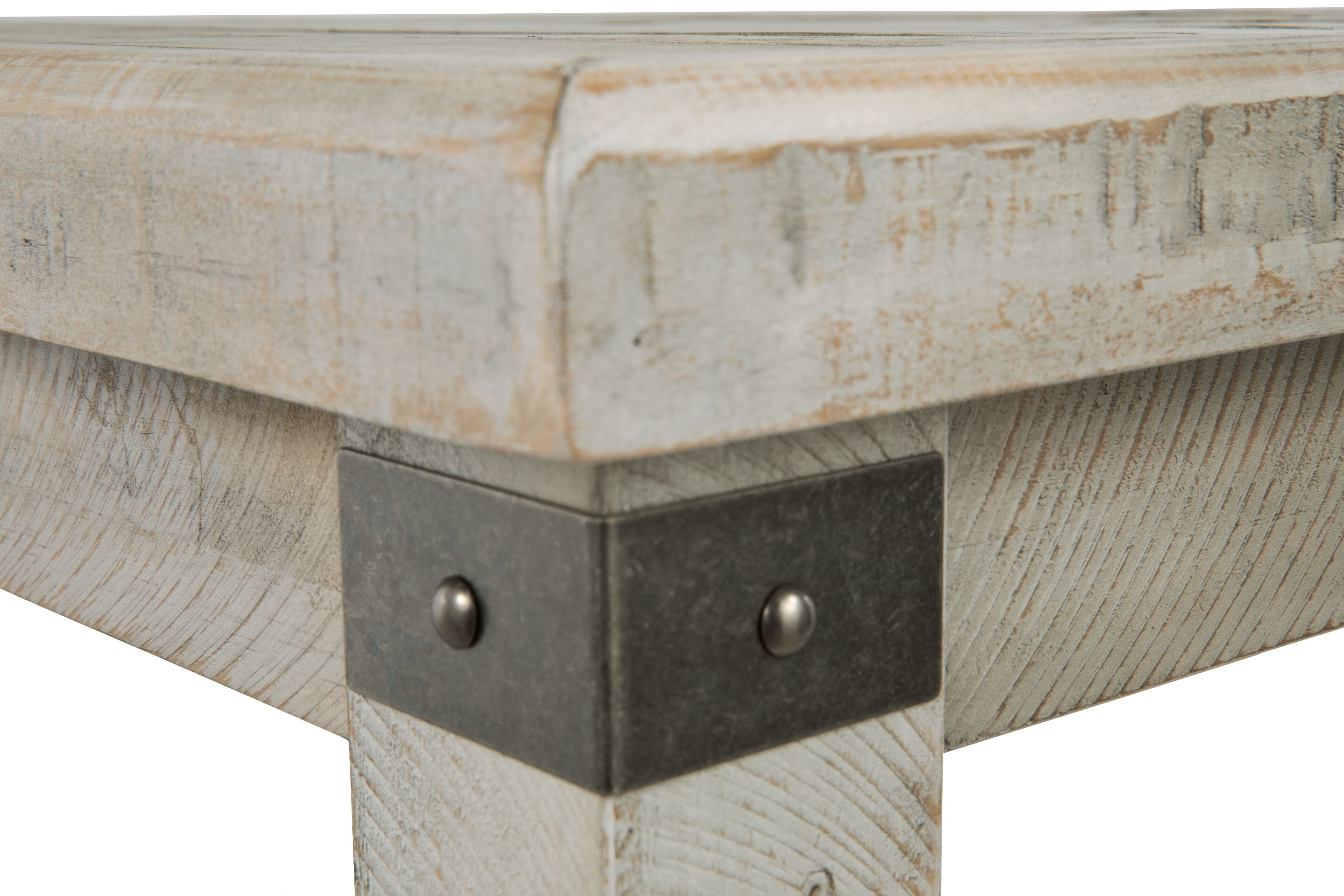 Carynhurst - Rectangular End Table - White Wash Gray