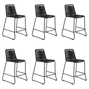 Shasta - 26" Outdoor Metal And Rope Stackable Barstool