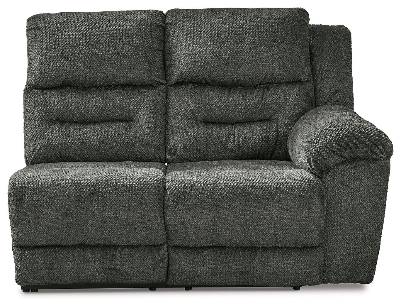 Nettington - Raf Power Rec Loveseat - Smoke