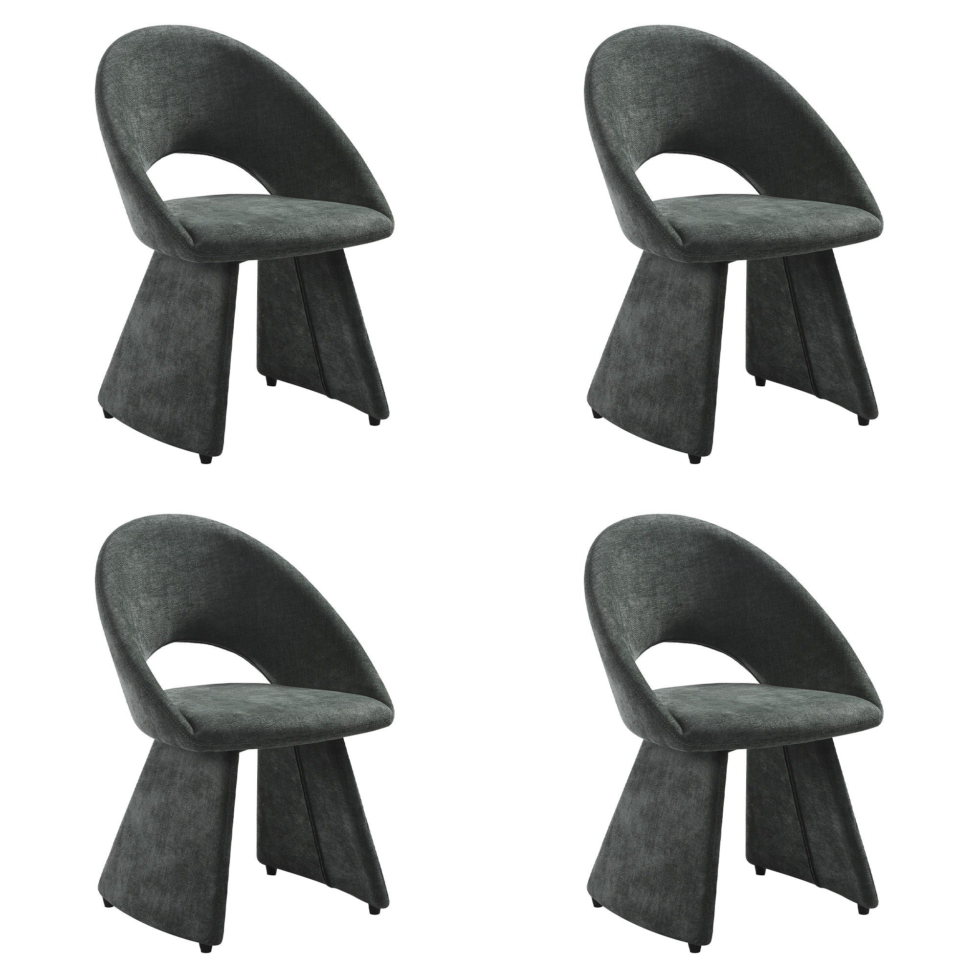 Angelina - Modern Curved Back Upholstered Dining Chair