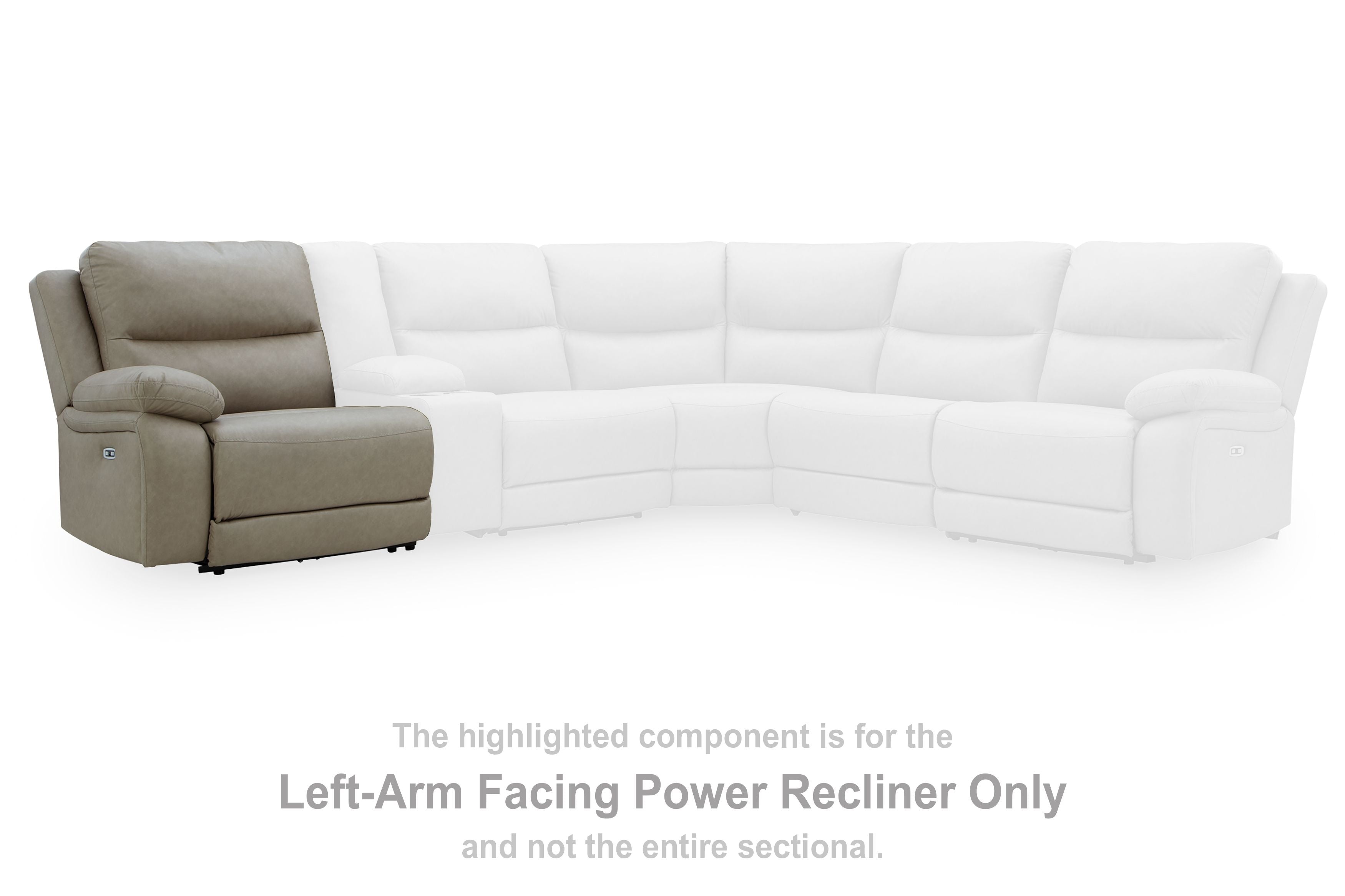 Narwhal Place - LAF Zero Wall Power Recliner - Pebble